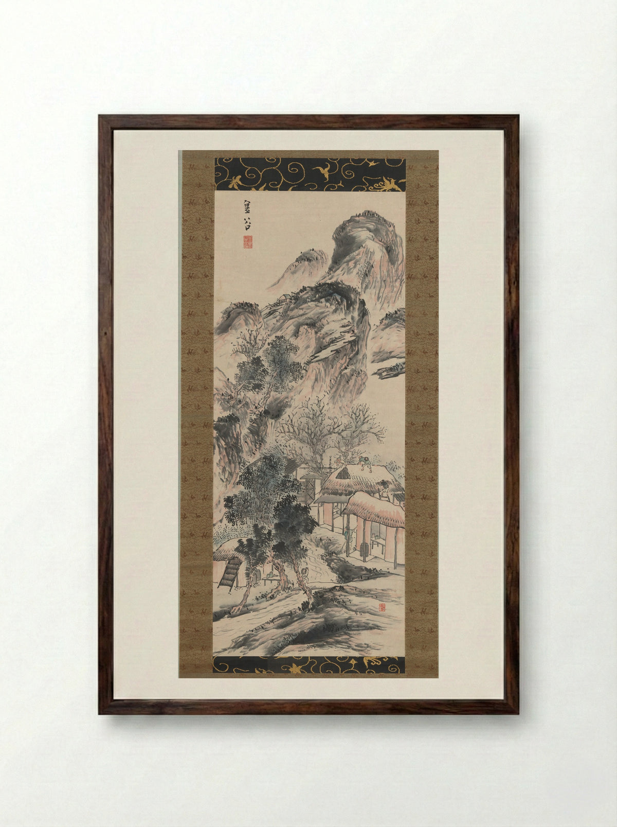 Spring Cleaning - Yokoi Kinkoku - Framed Print Dark Wood