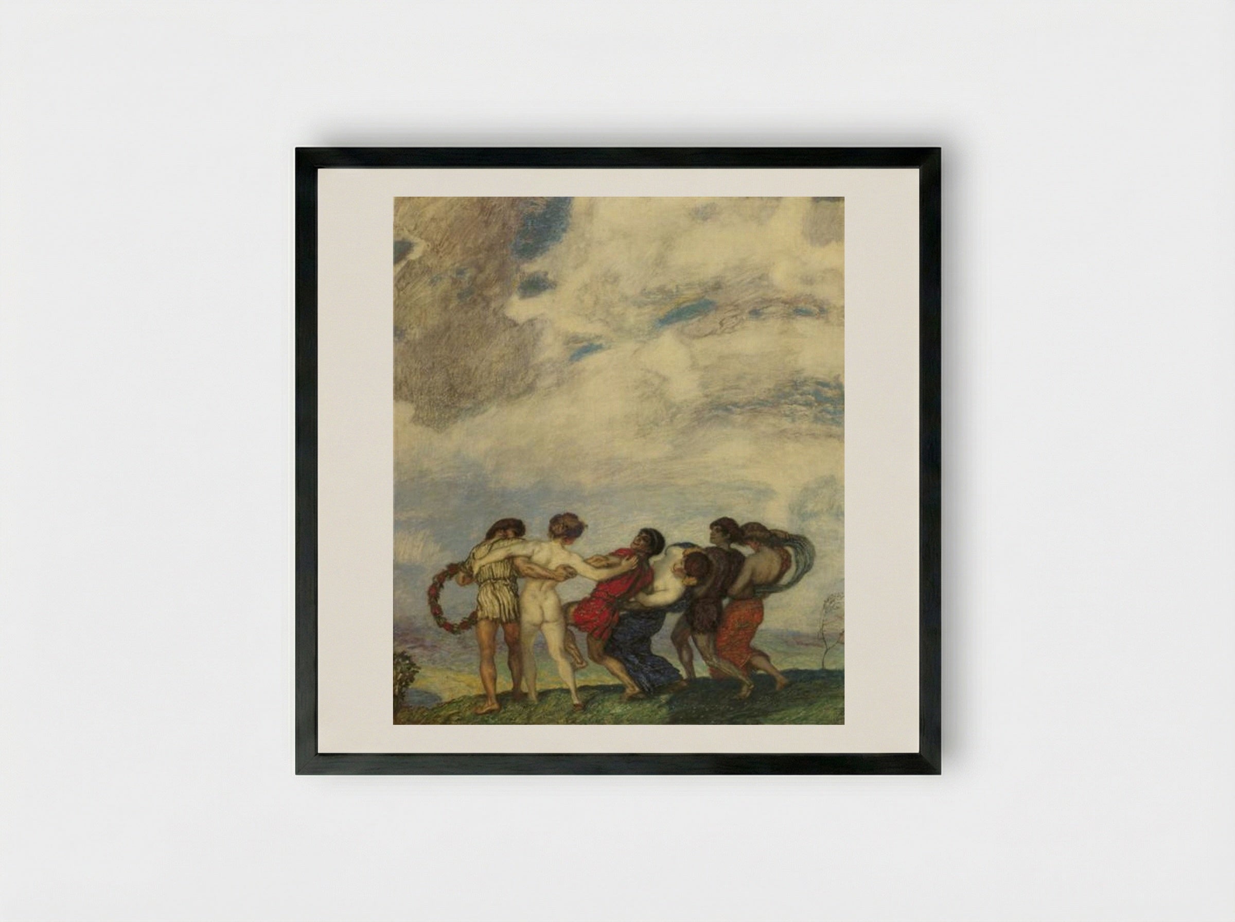 Spring Dance - Franz von Stuck - Framed Print Black