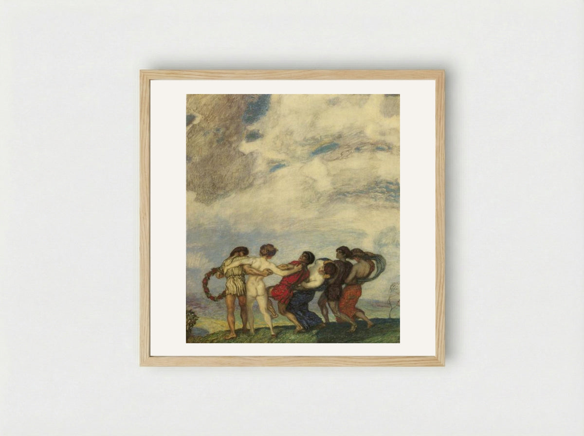 Spring Dance - Franz von Stuck - Framed Print Wood