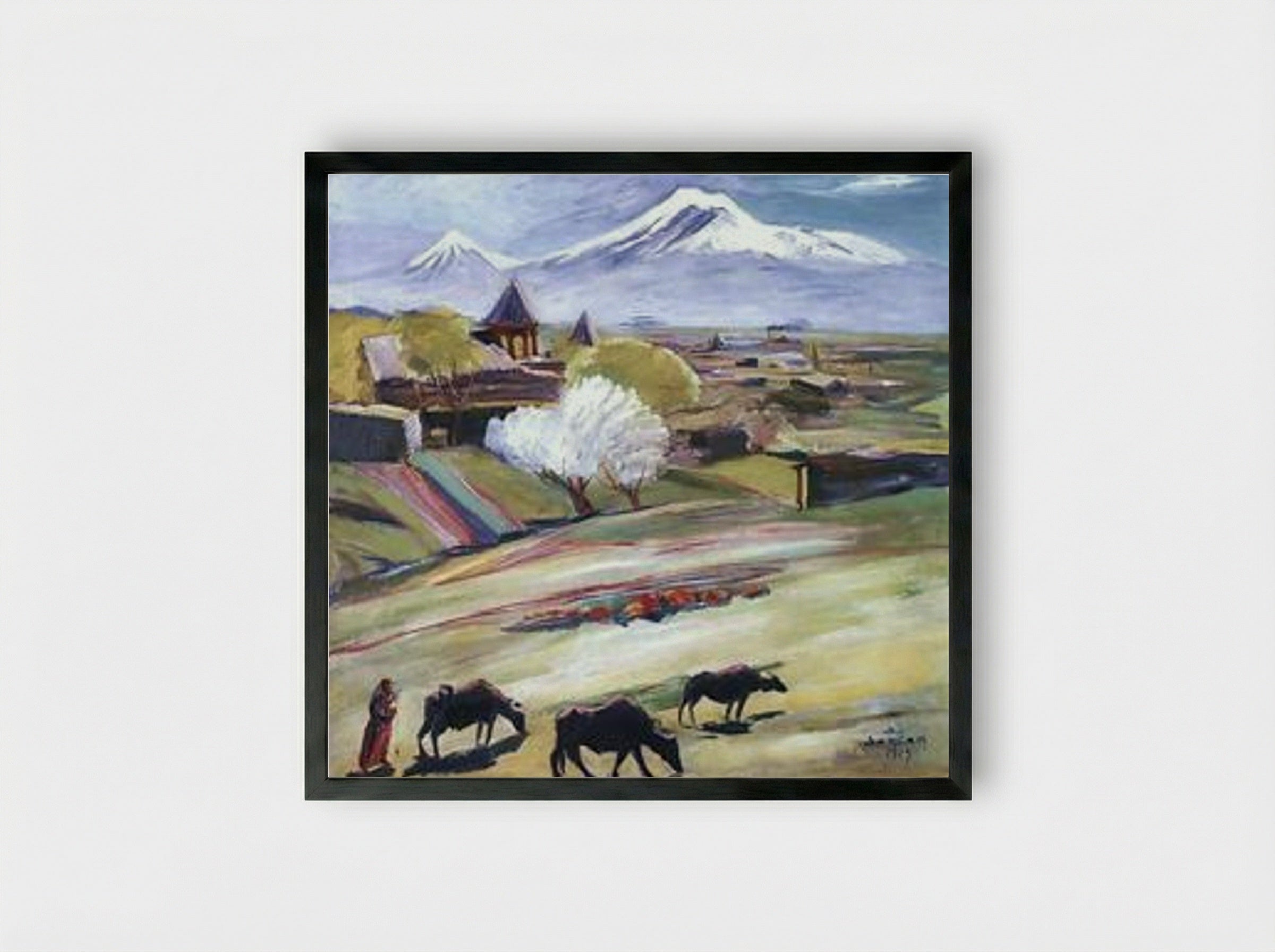 Spring Day - Martiros Saryan - Framed Print Black