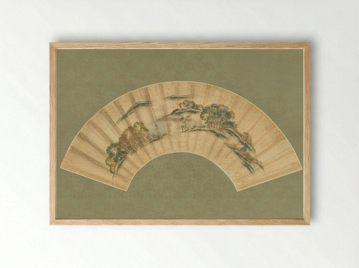 Spring Farming Scene - Katsushika Isai - Framed Print Wood
