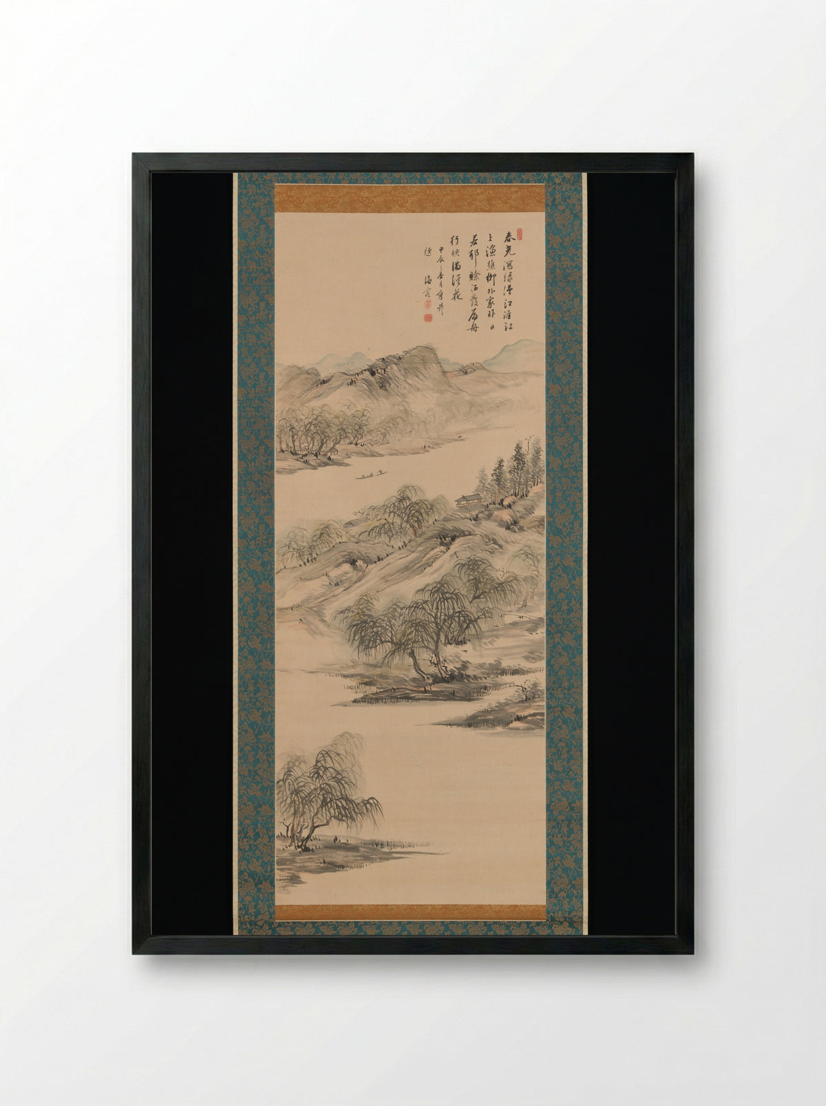 Spring Landscape - Nukina Kaioku - Framed Print Black