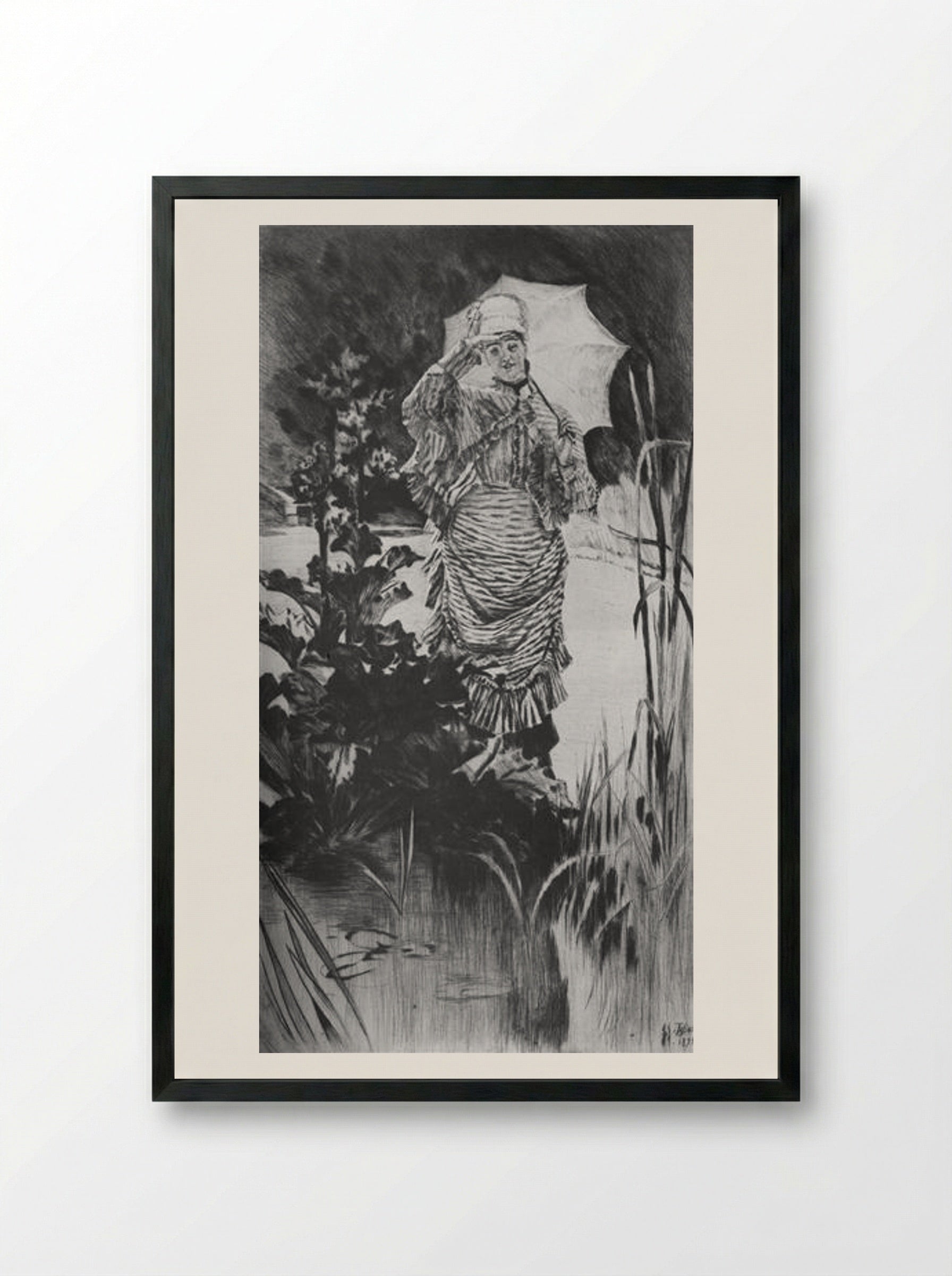 Spring Morning - James Tissot - Framed Print Black