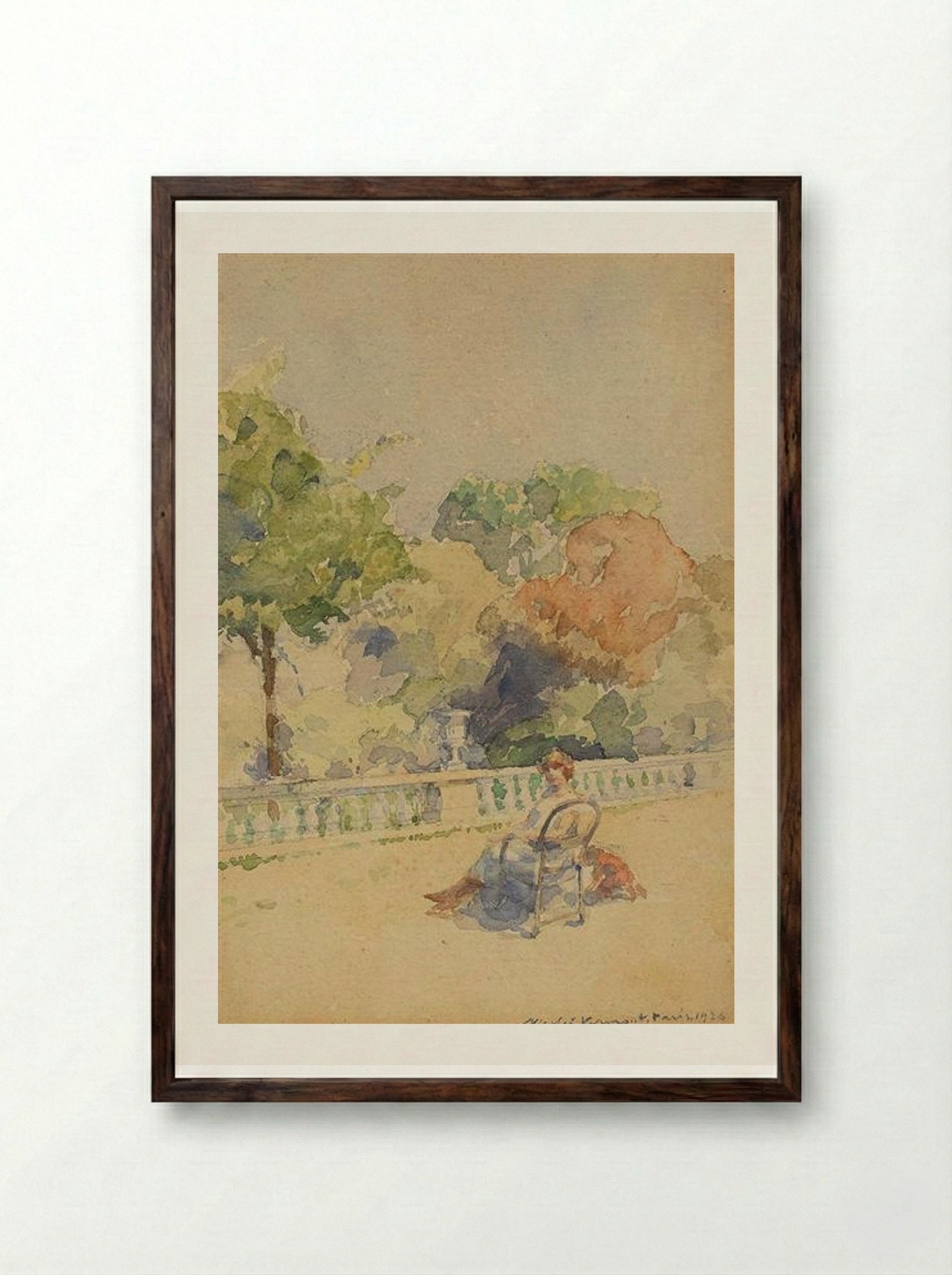 Spring Noon - Nicolae Vermont - Framed Print Dark Wood