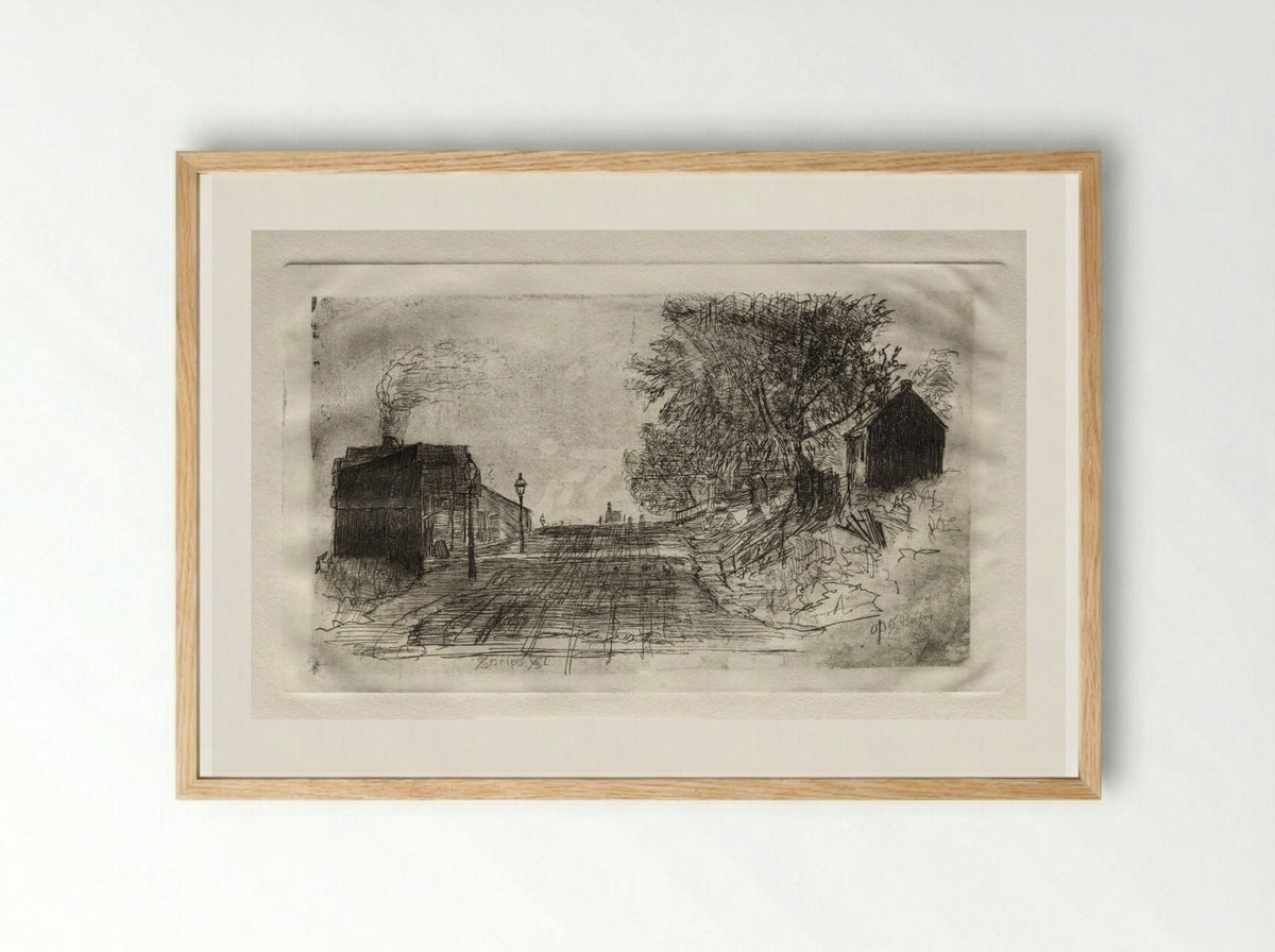 Spring Street, September 1878 - Otto H. Bacher - Framed Print Wood