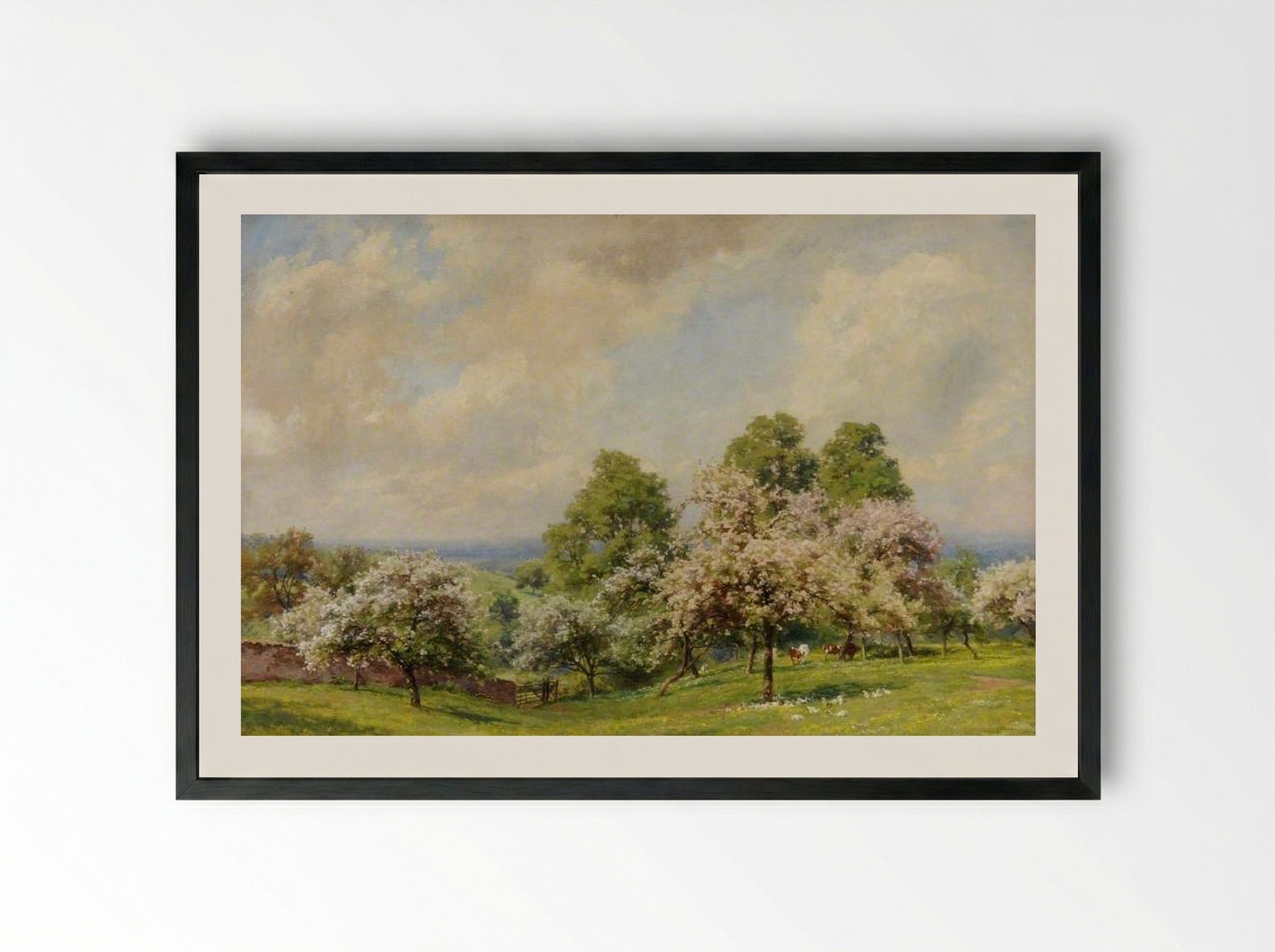 Spring Sunshine - Alfred Parsons - Framed Print Black