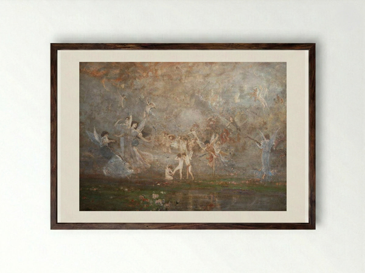 Spring Symphony - Nikolaos Gyzis - Framed Print Dark Wood