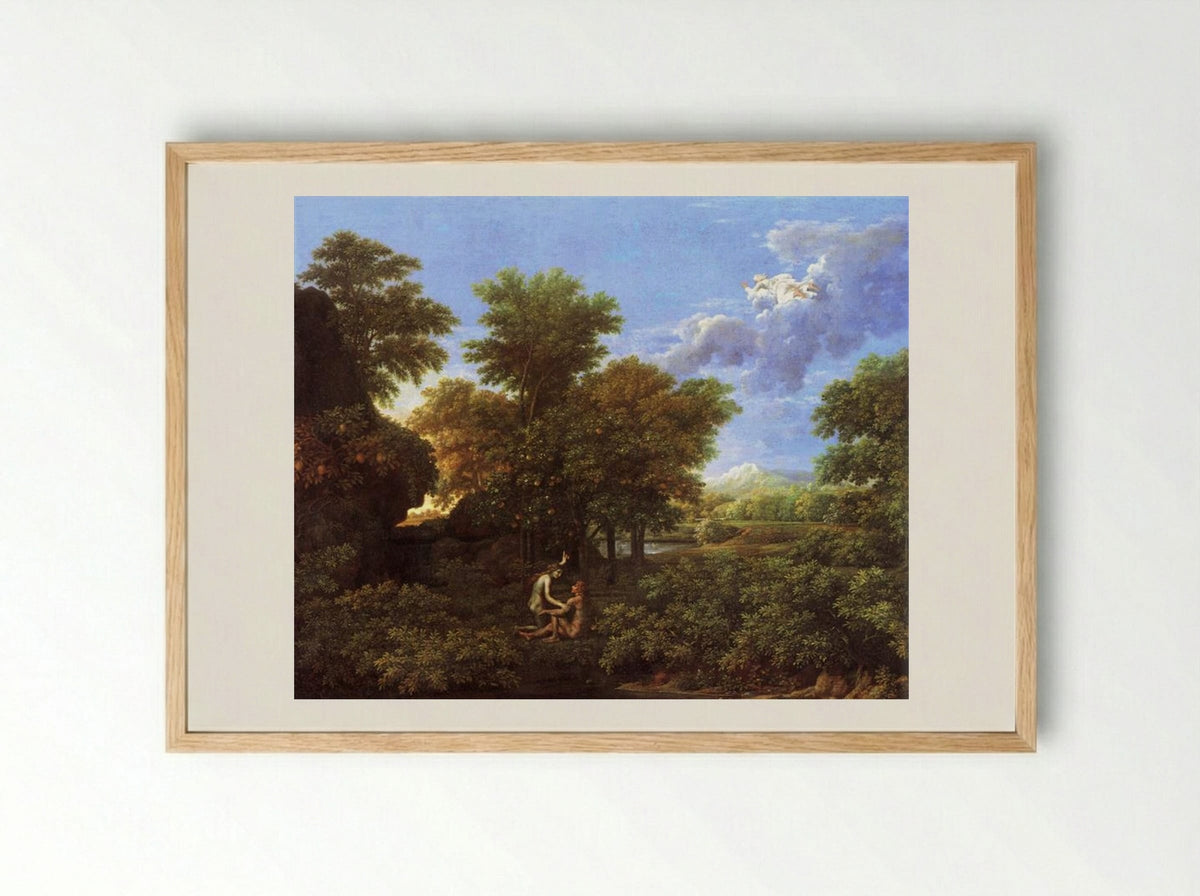 Spring (The Earthly Paradise) - Nicolas Poussin - Framed Print Wood