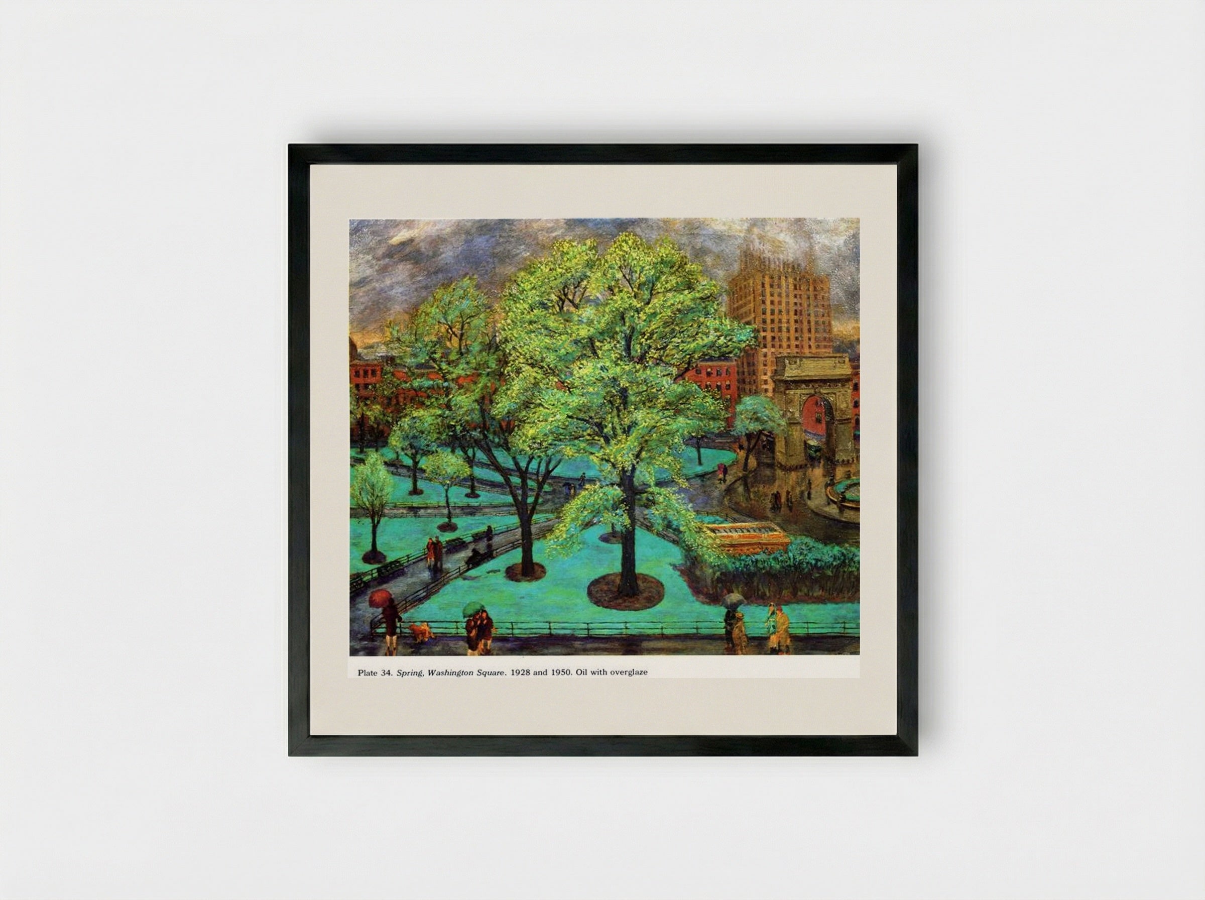 Spring, Washington Square - John French Sloan - Framed Print Black