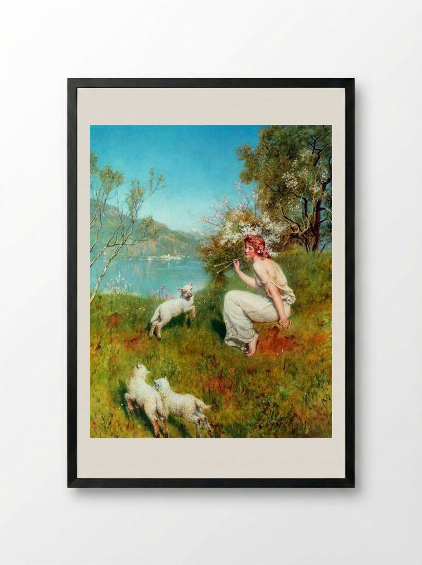 Spring - John Collier - Framed Print Black