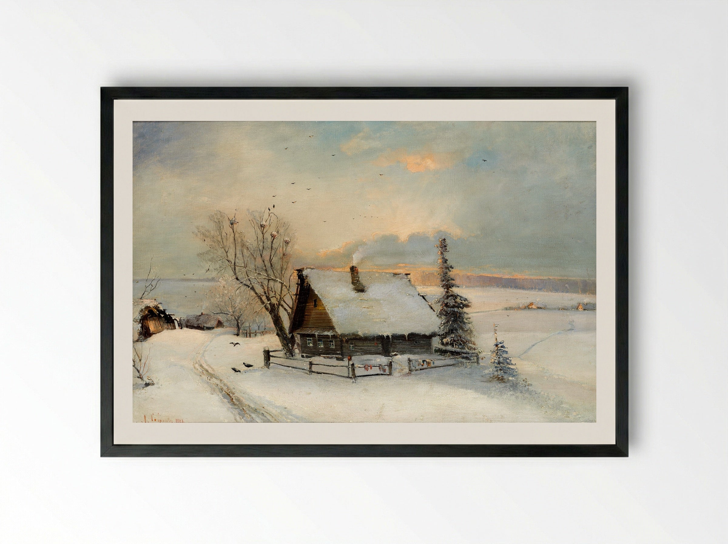 Spring - Aleksey Savrasov - Framed Print Black