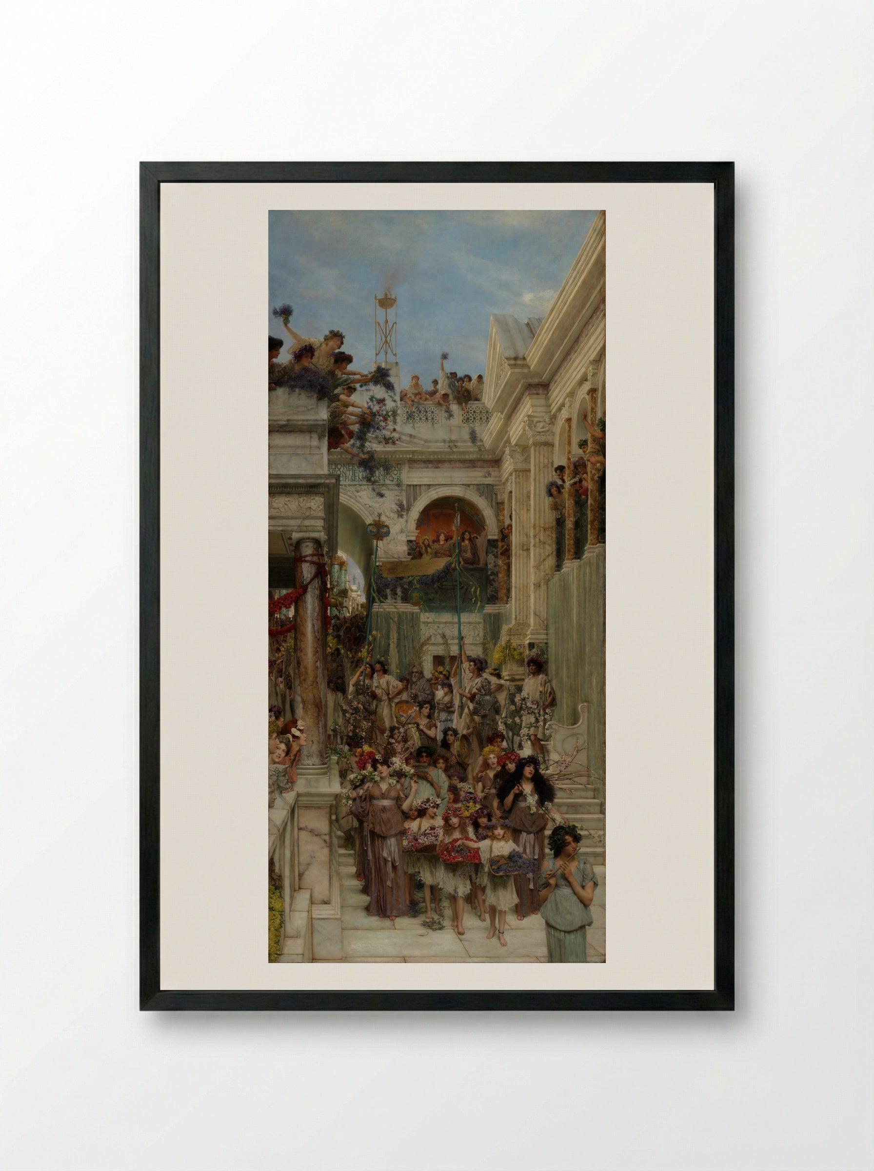 Spring - Sir Lawrence Alma-Tadema - Framed Print Black