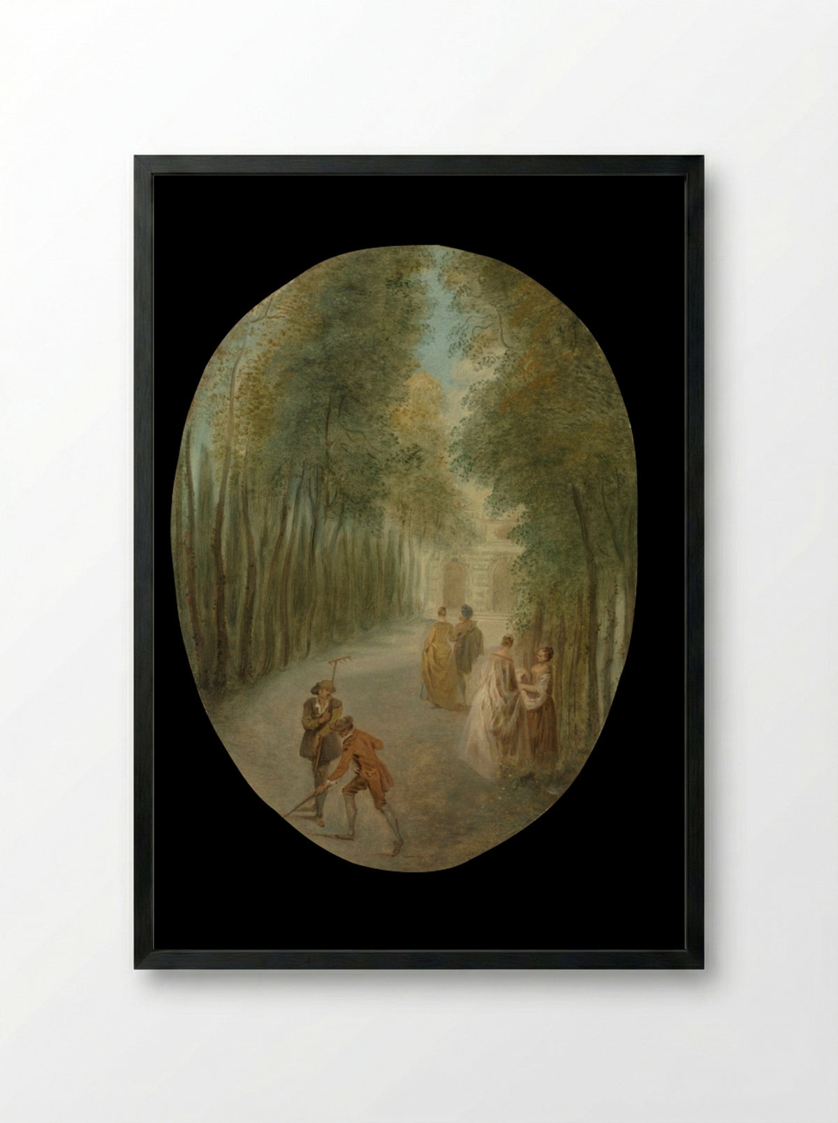 Spring - Jean-Baptiste Pater - Framed Print Black