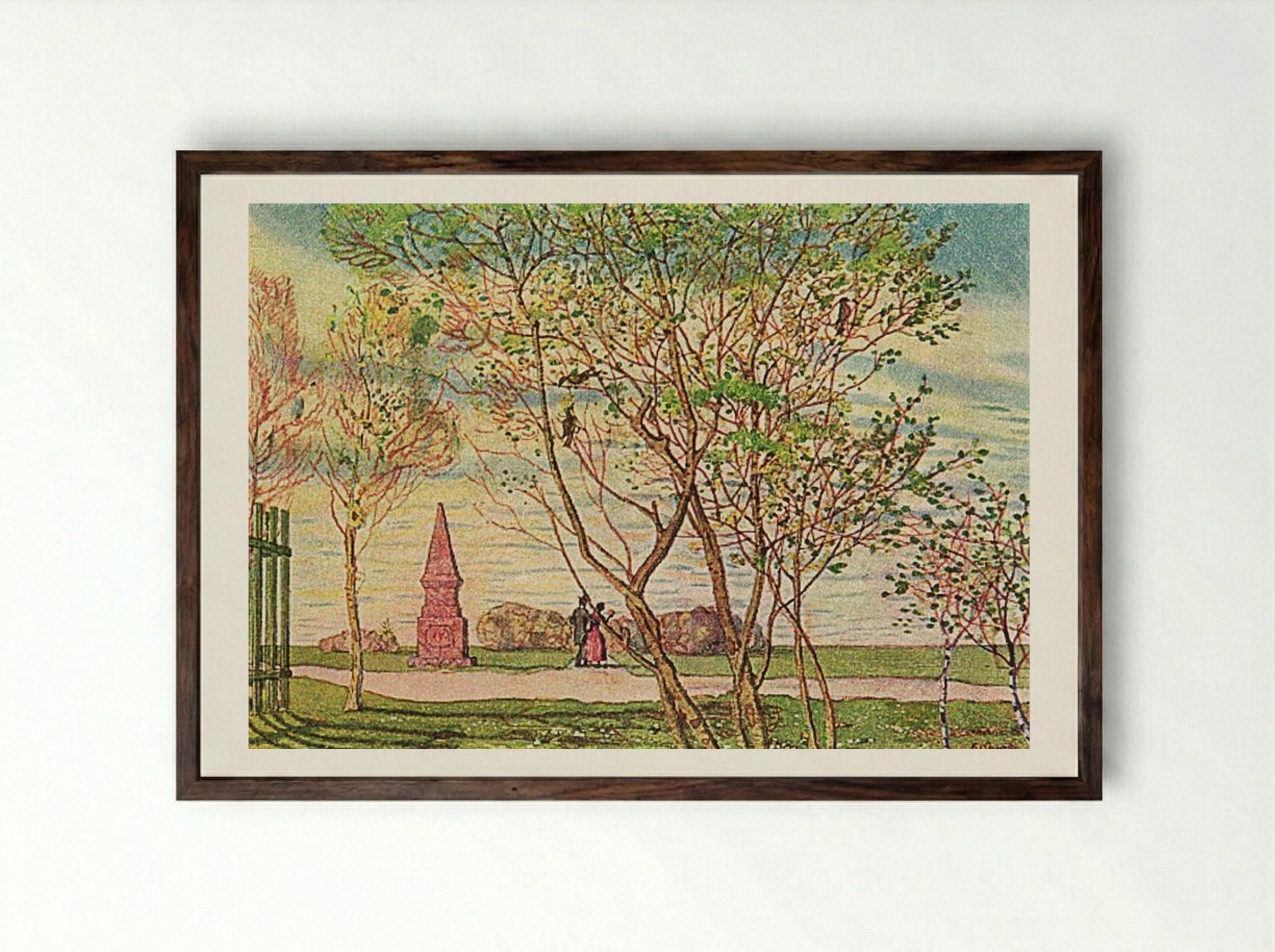 Spring - Konstantin Somov - Framed Print Dark Wood