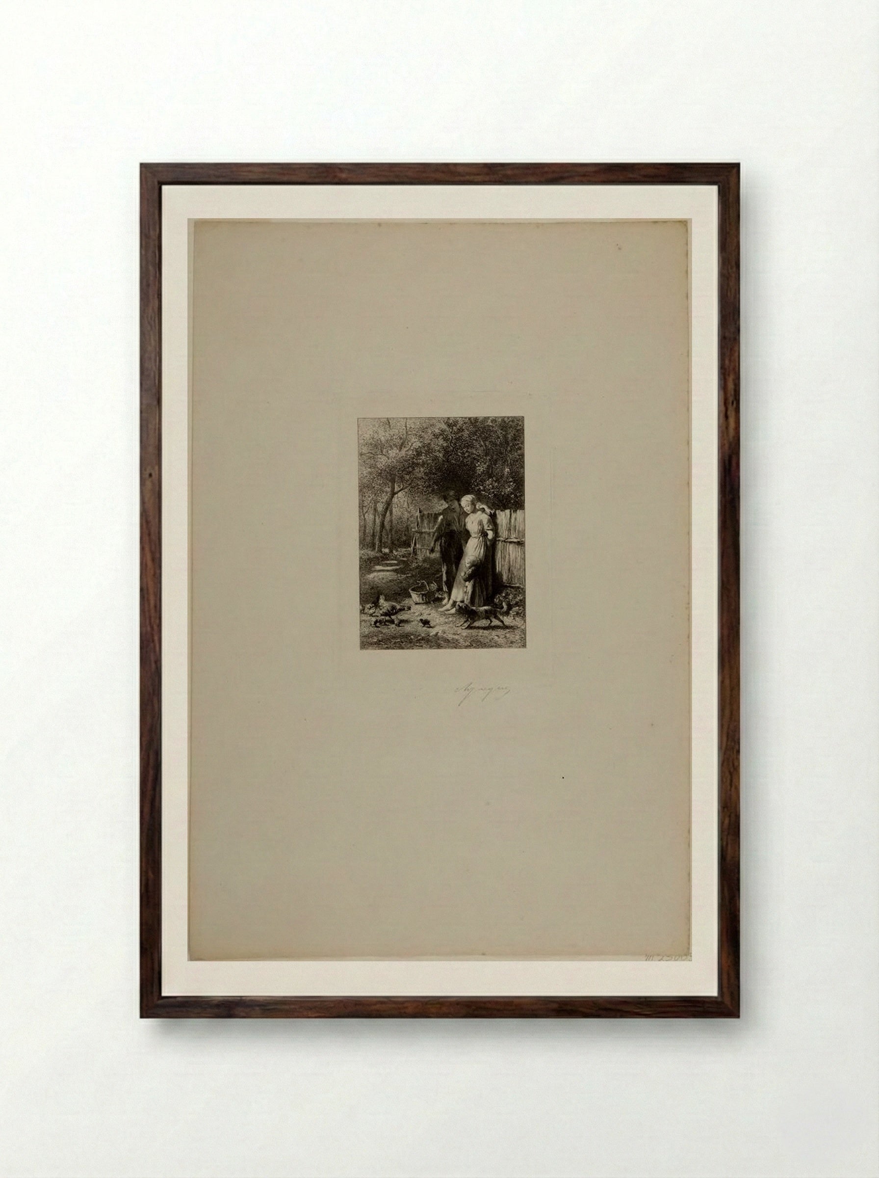 Spring - Charles-Émile Jacque - Framed Print Dark Wood