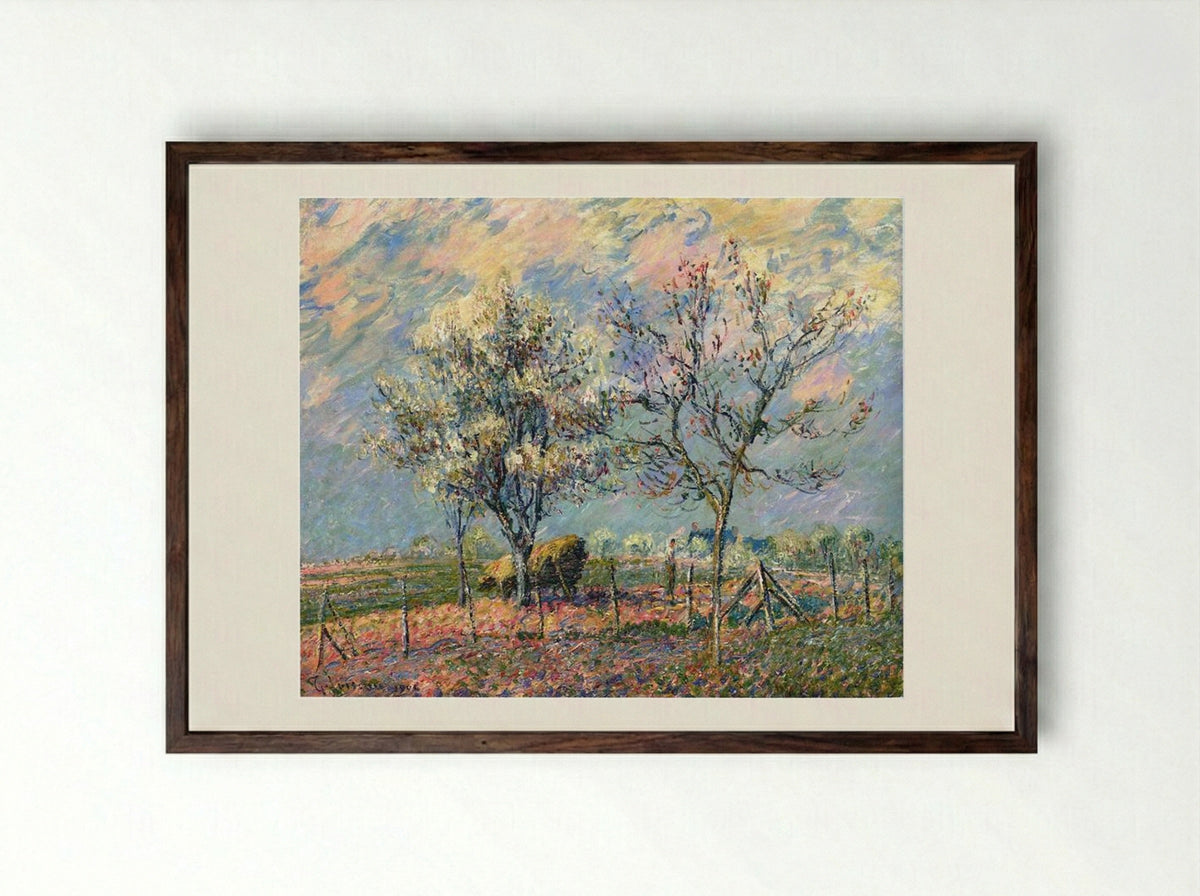Spring - Gustave Loiseau - Framed Print Dark Wood
