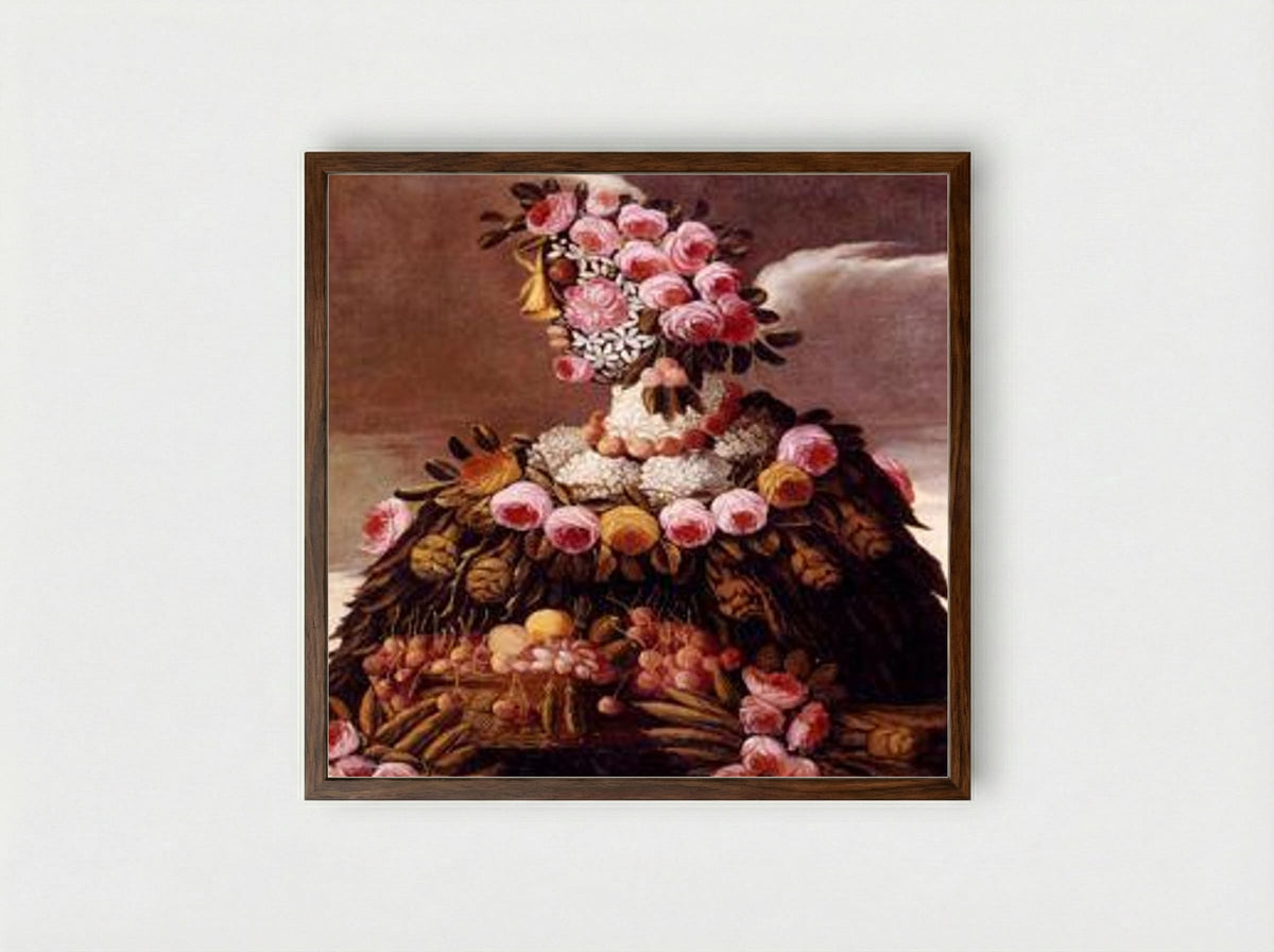 Spring - Giuseppe Arcimboldo - Framed Print Dark Wood