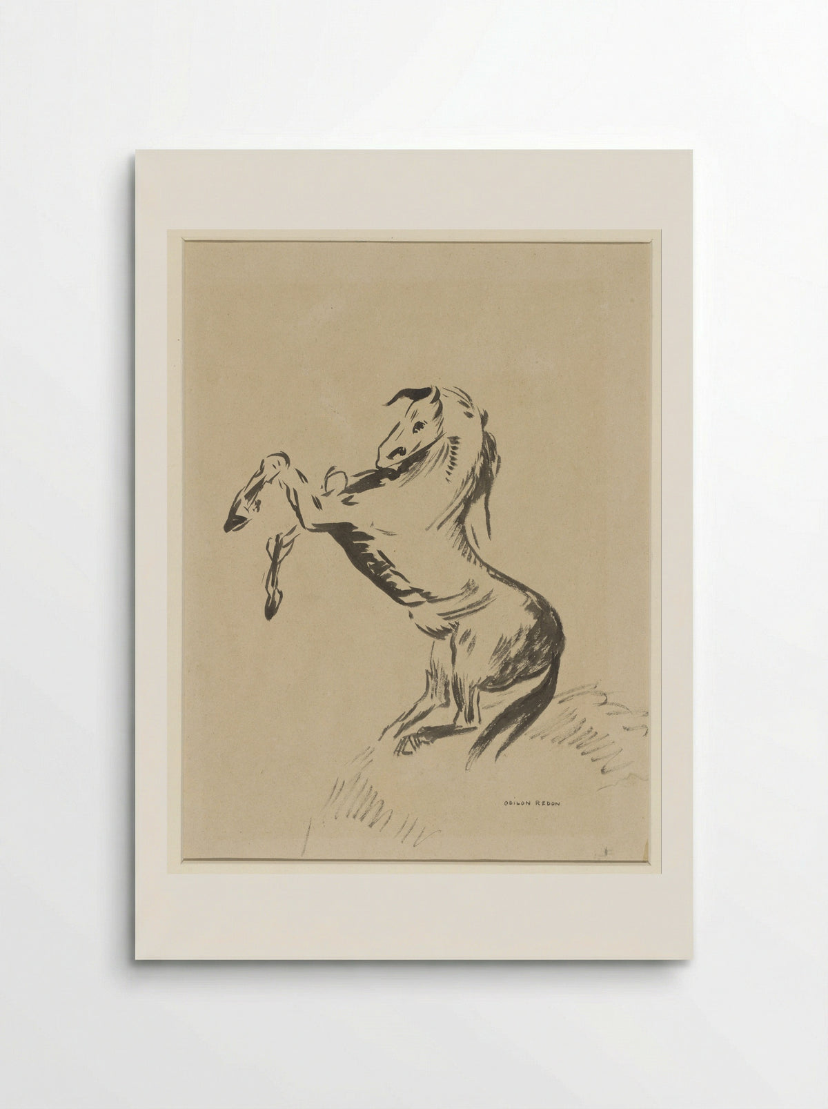 Springend paard op wolken (Pegasus) - Odilon Redon - Poster