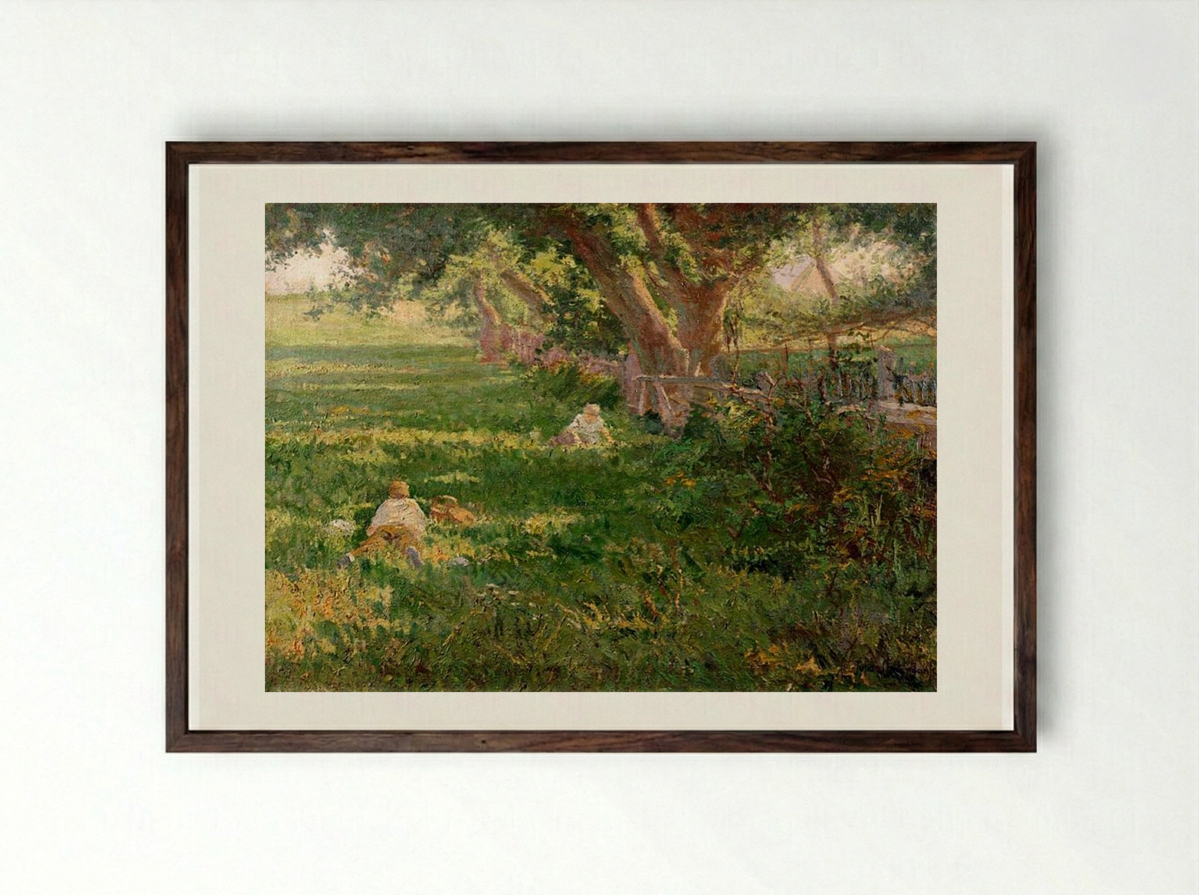 Springtime - Robert Julian Onderdonk - Framed Print Dark Wood