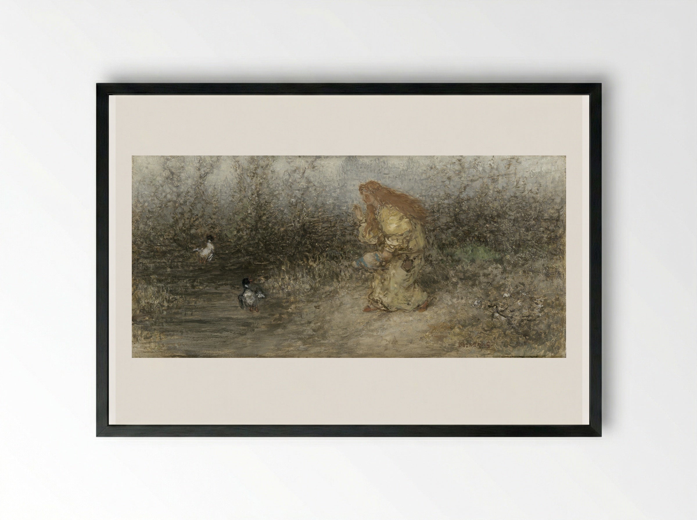 Sprookje (Fairy Tale) - Matthijs Maris - Framed Print Black