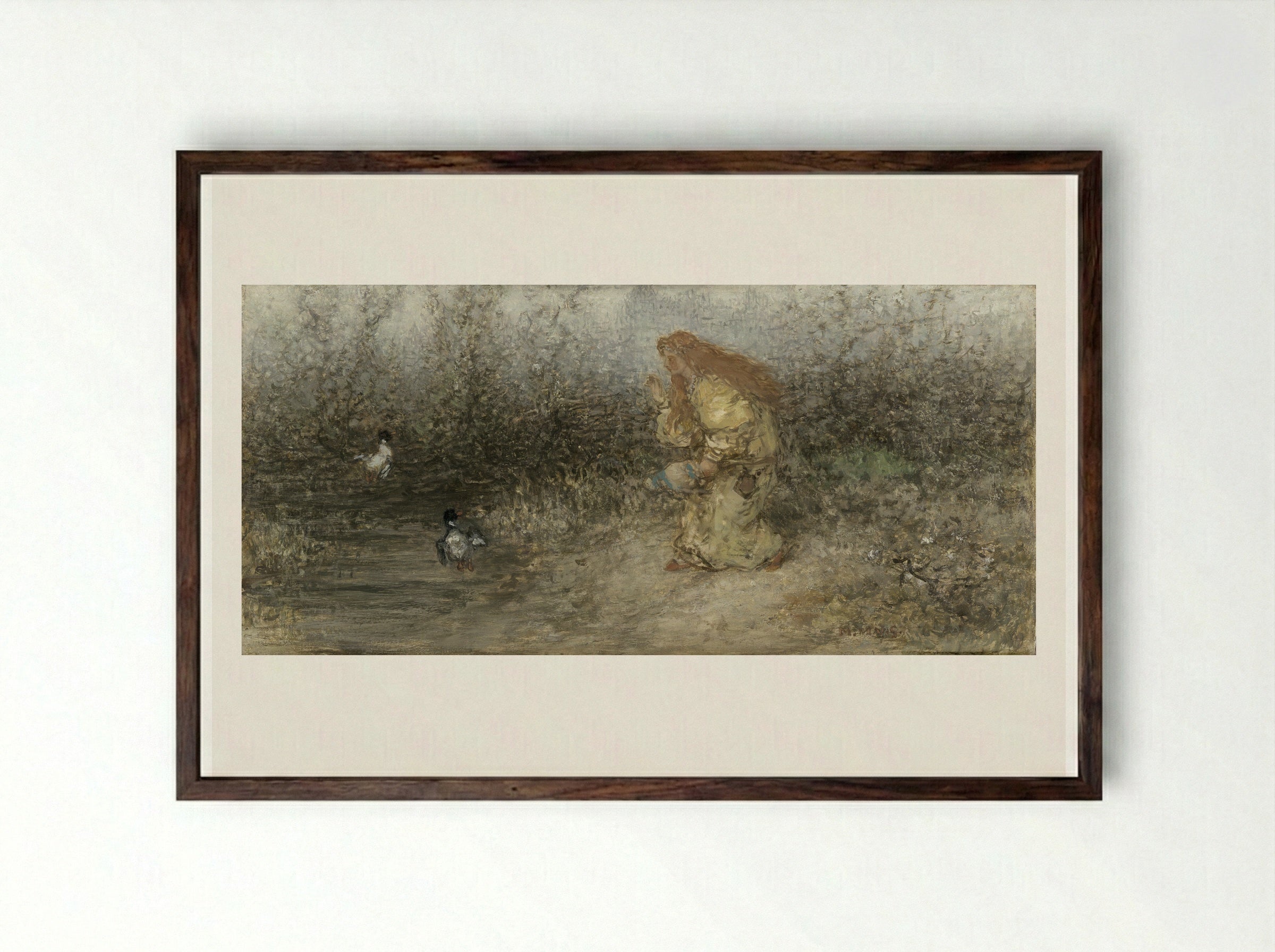 Sprookje (Fairy Tale) - Matthijs Maris - Framed Print Dark Wood