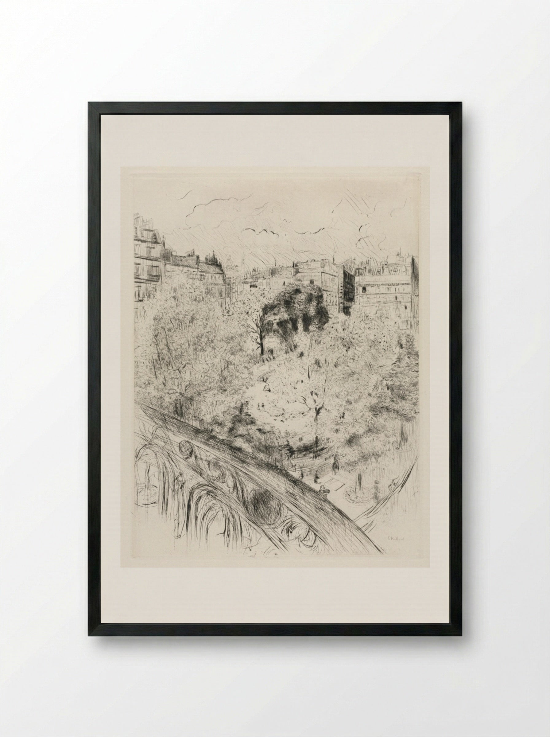 Square Vintimille - Édouard Vuillard - Framed Print Black