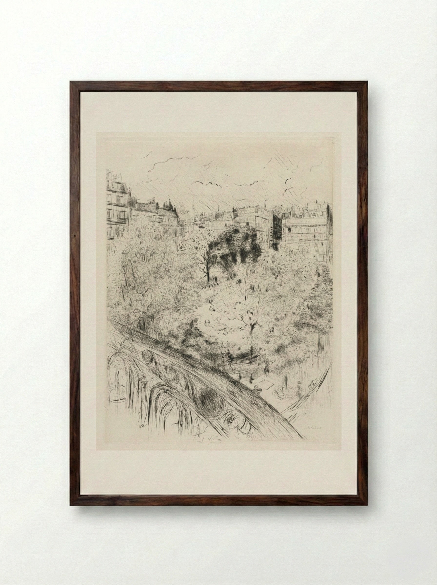 Square Vintimille - Édouard Vuillard - Framed Print Dark Wood