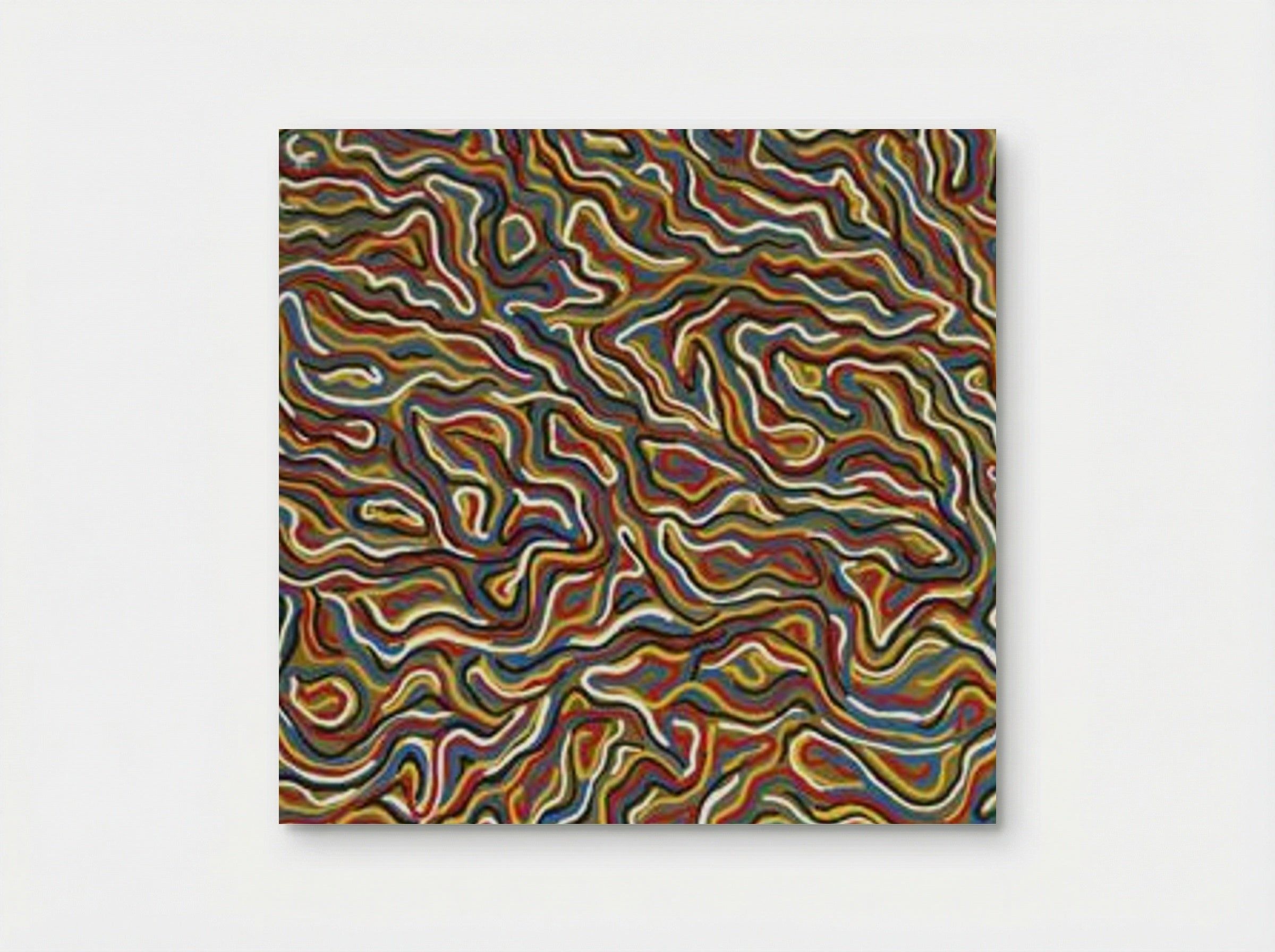 Squiggly Brushstrokes (Olive) - Sol LeWitt - Poster