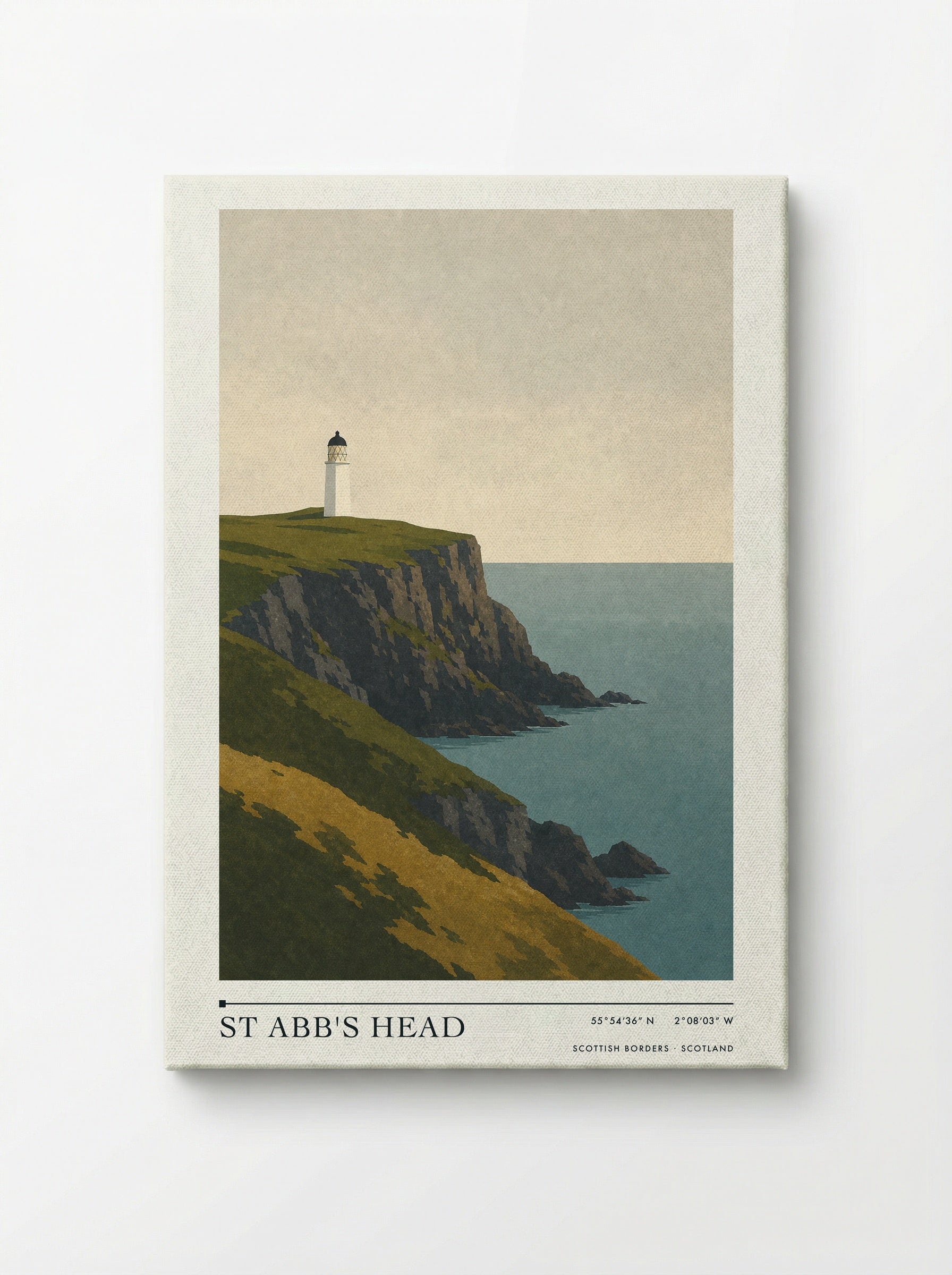 St Abb's Head Travel Poster Artwork - Canvas