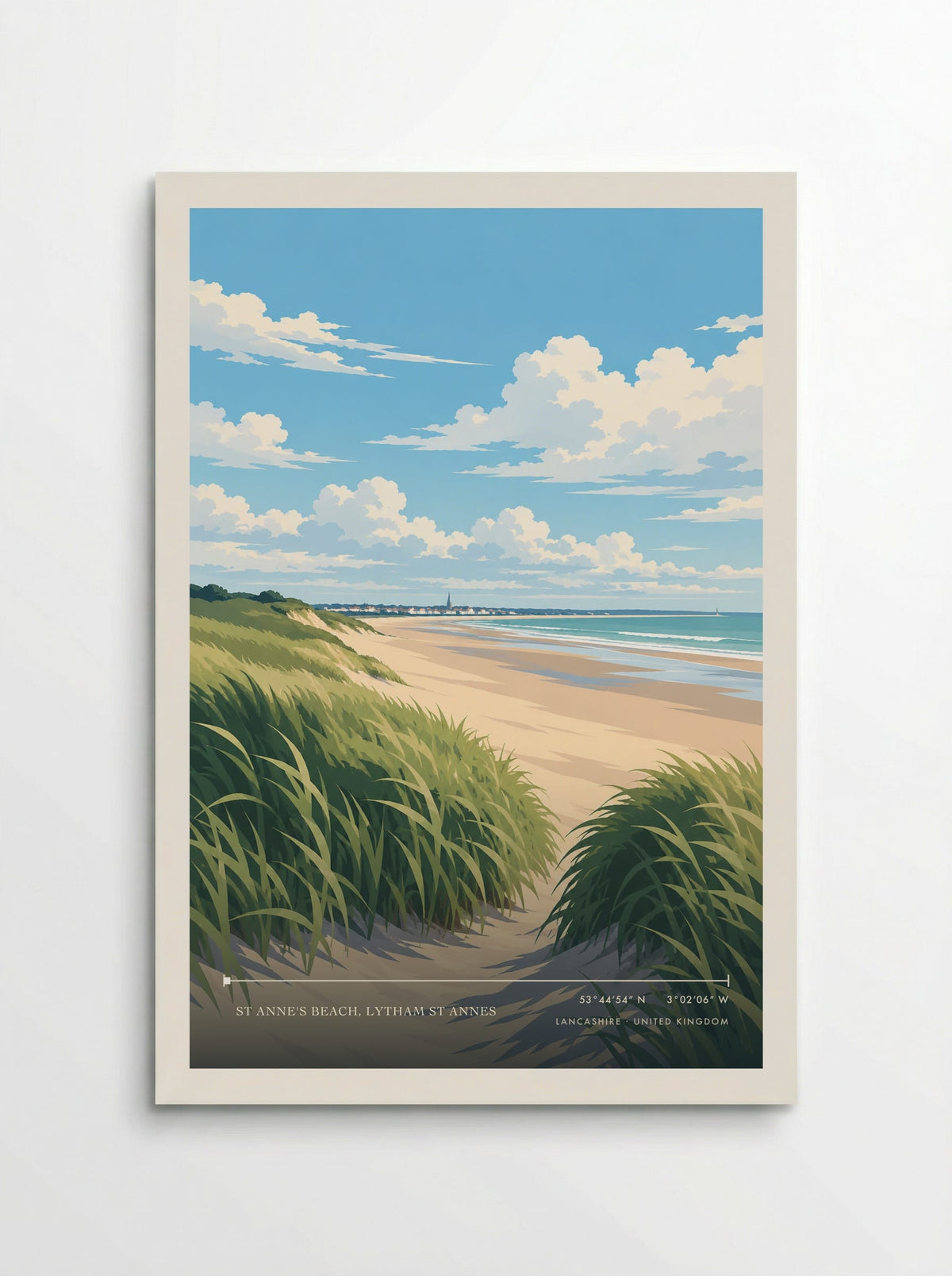 St Anne's Beach, Lytham St Annes, Lancashire | Travel Poster - Poster