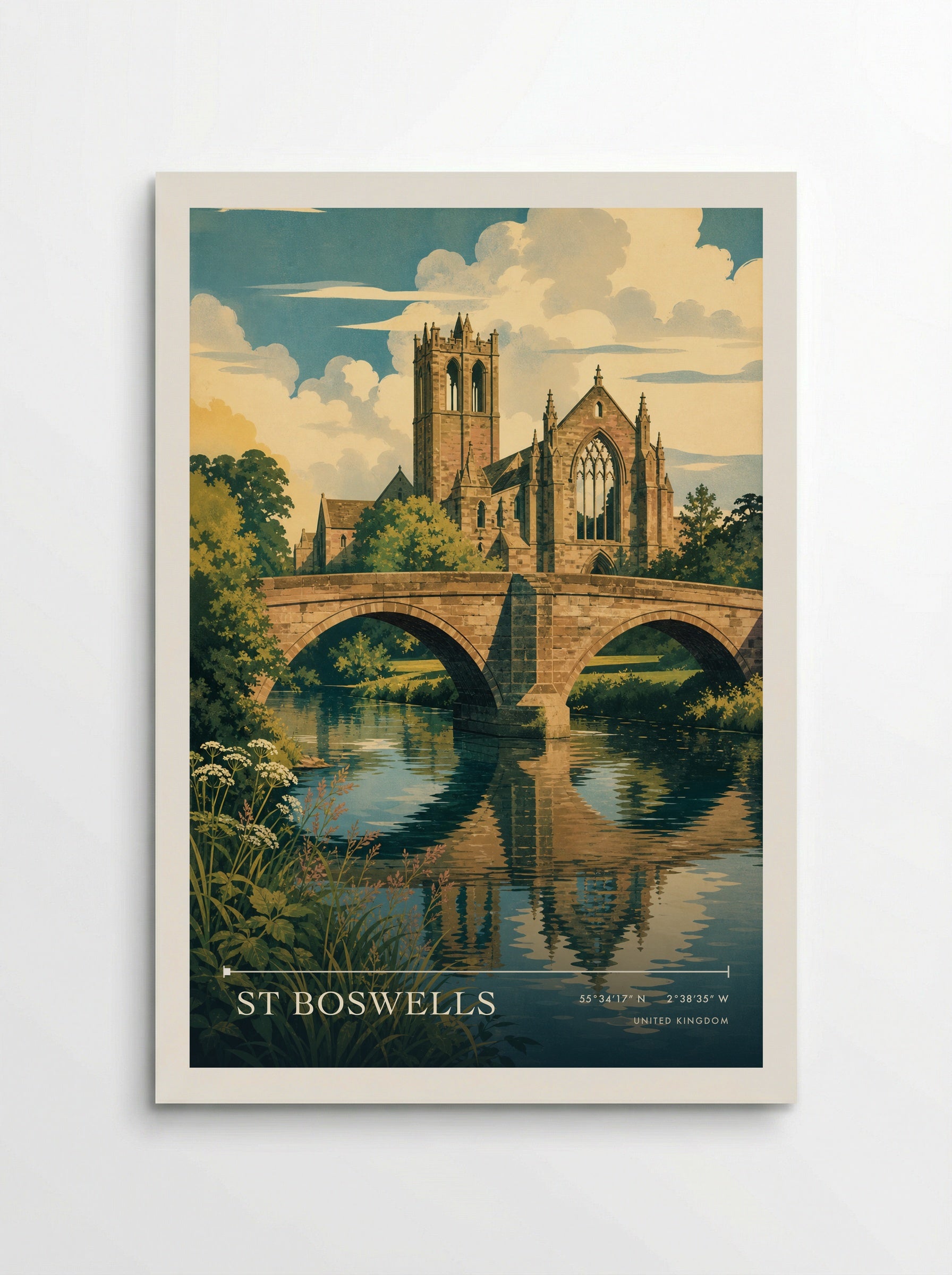 St Boswells United Kingdom Travel Poster - Poster