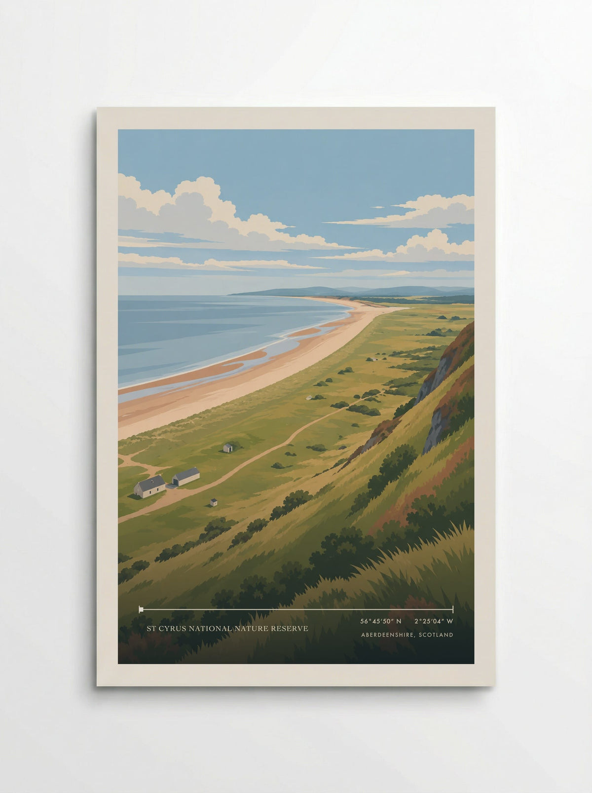 St Cyrus National Nature Reserve, Aberdeenshire, Scotland | Travel Poster - Poster