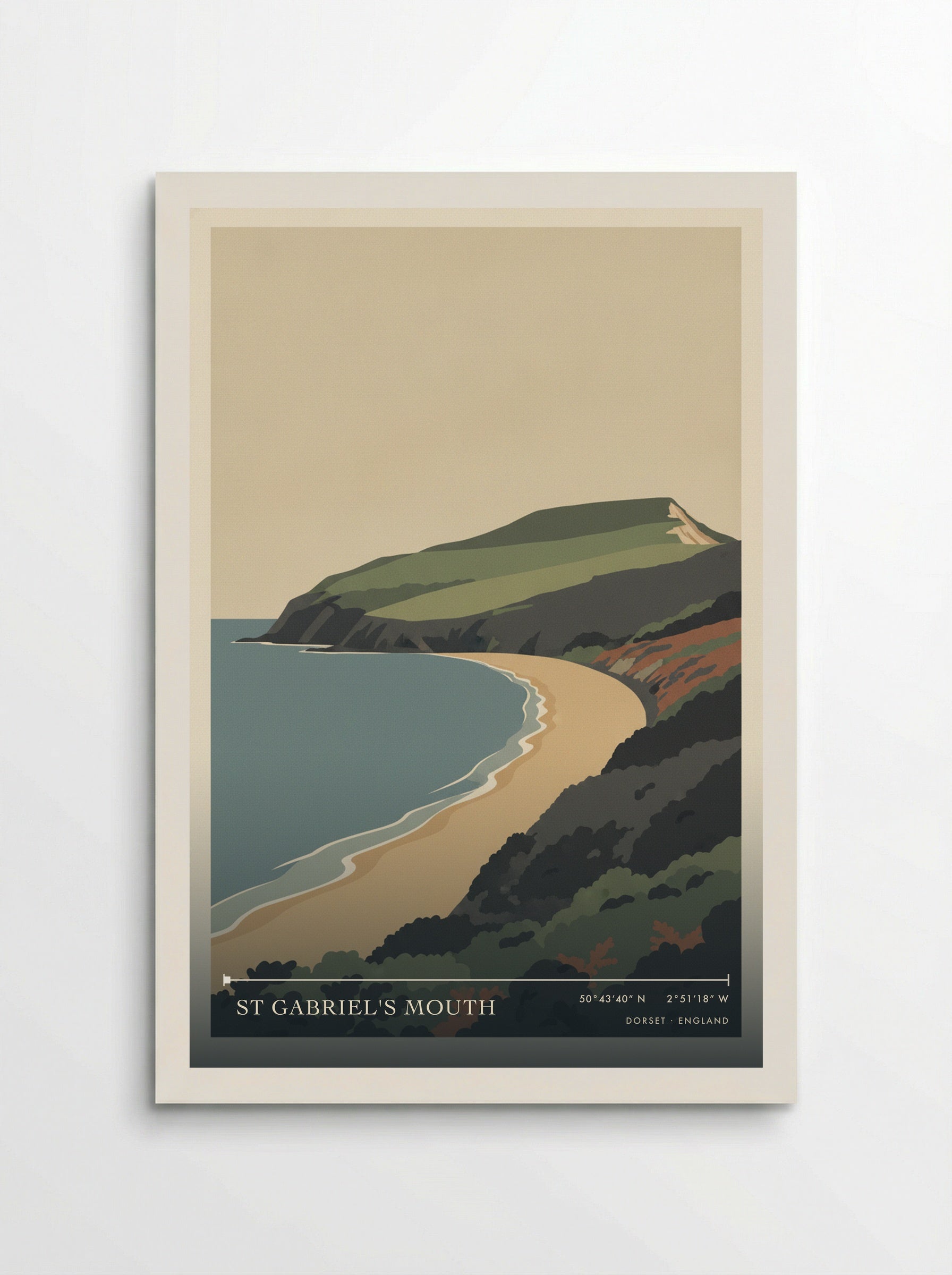 St Gabriel's Mouth Dorset England Travel Poster - Poster
