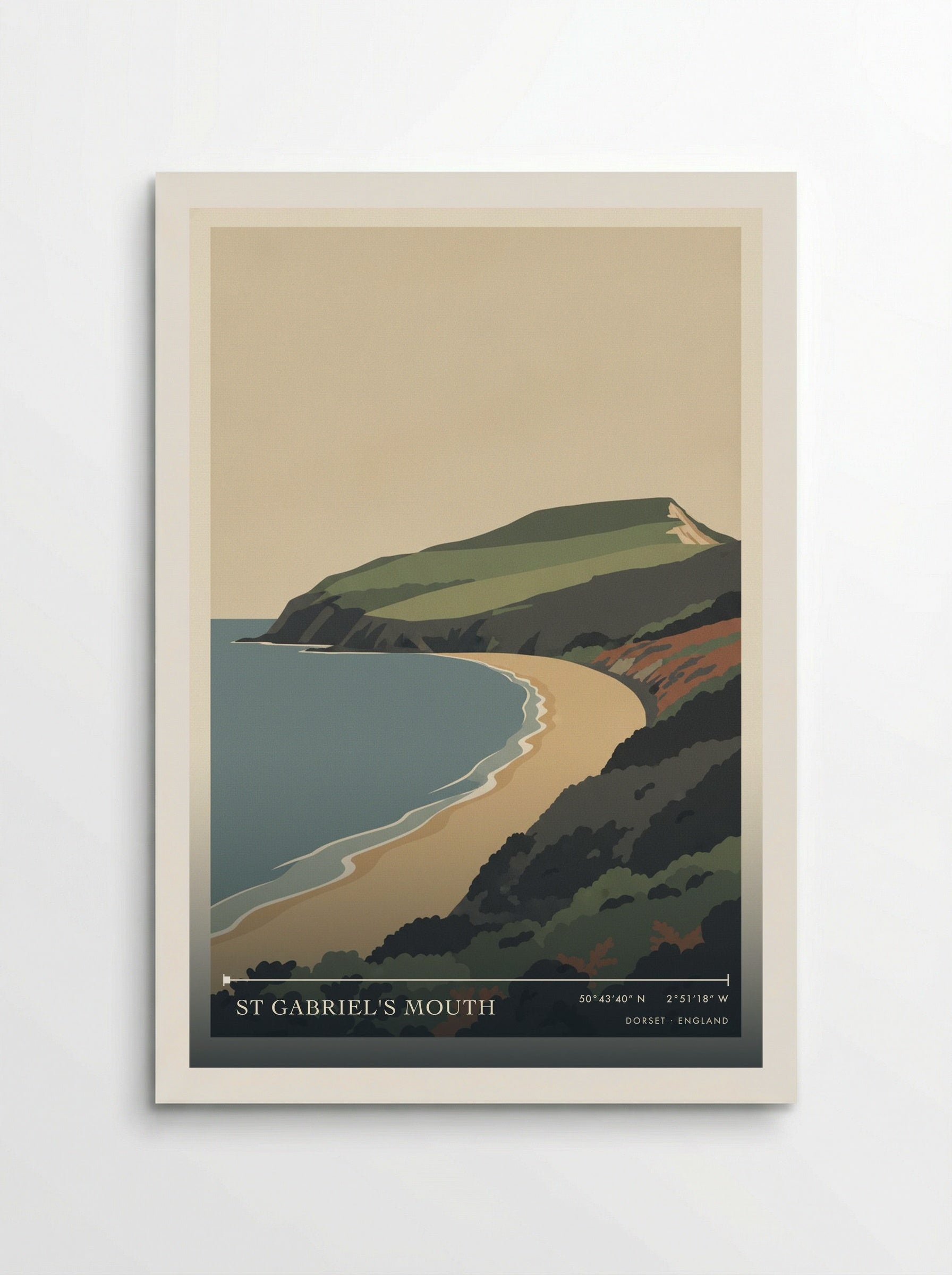 St Gabriel's Mouth Dorset England Travel Poster - Poster