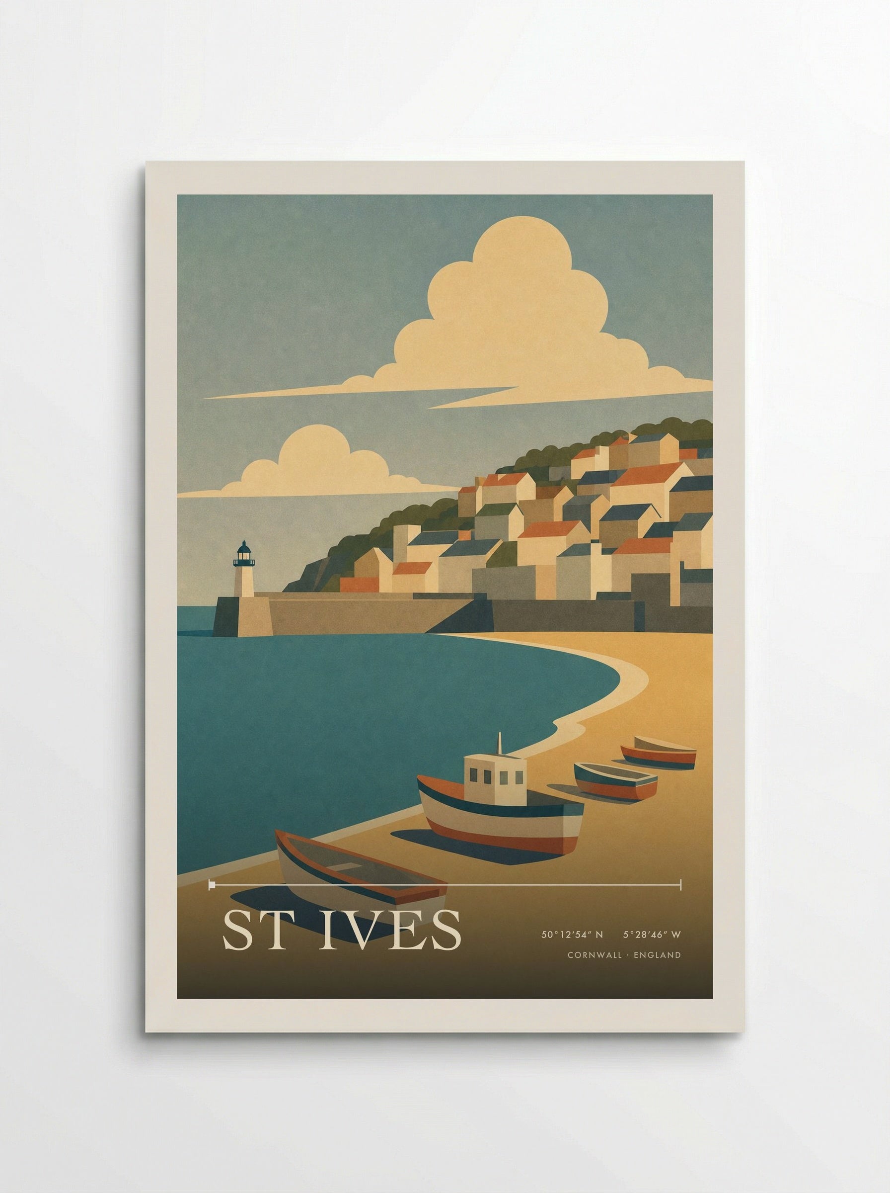 St Ives Cornwall Travel Poster - Poster