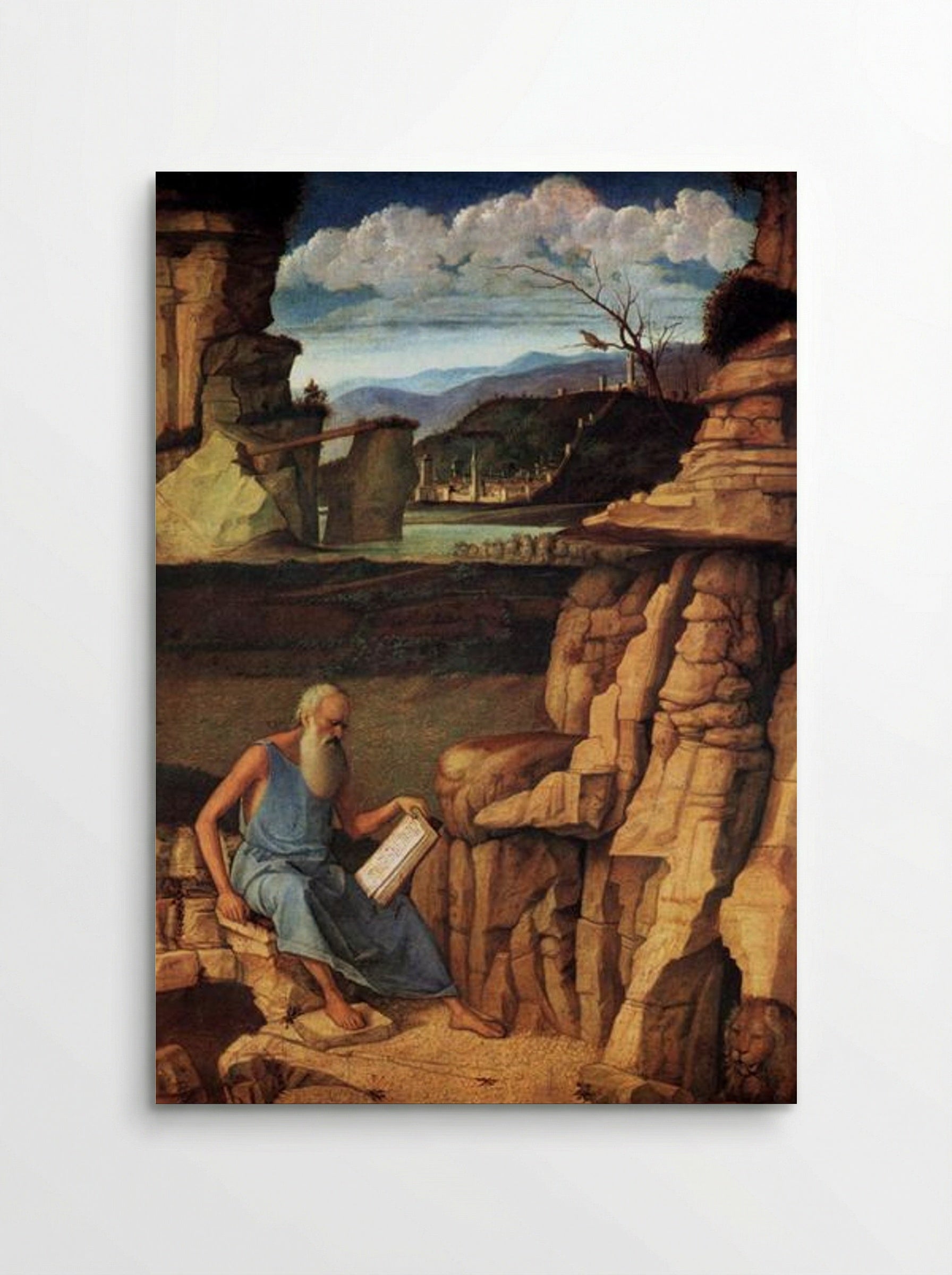 St Jerome Reading in the Countryside - Giovanni Bellini - Poster