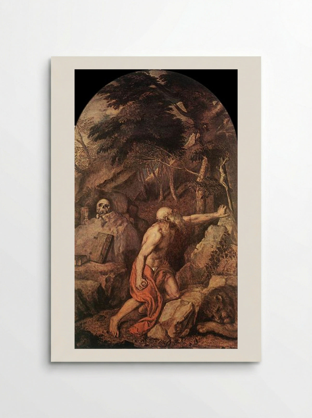 St Jerome in the Wilderness - Titian - Poster