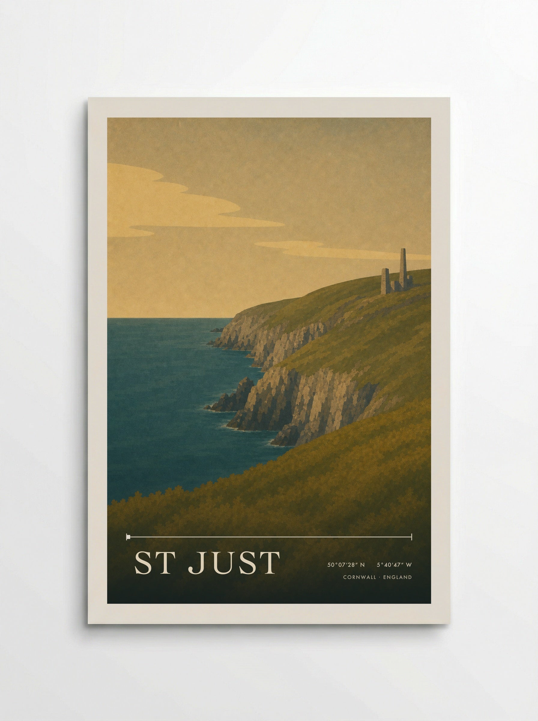 St Just Cornwall England Travel Poster - Poster