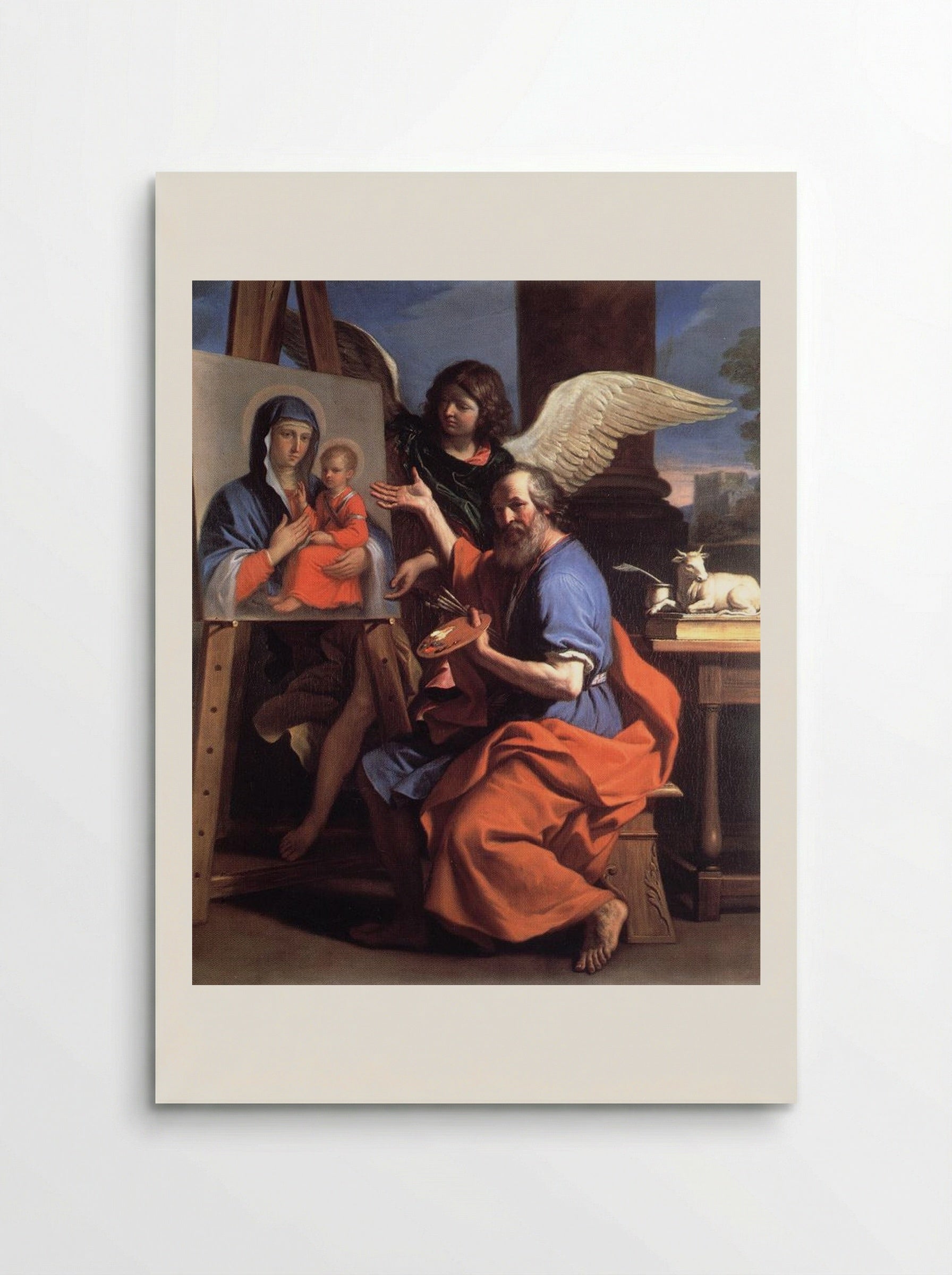 St Luke Displaying a Painting of the Virgin - Guercino - Poster