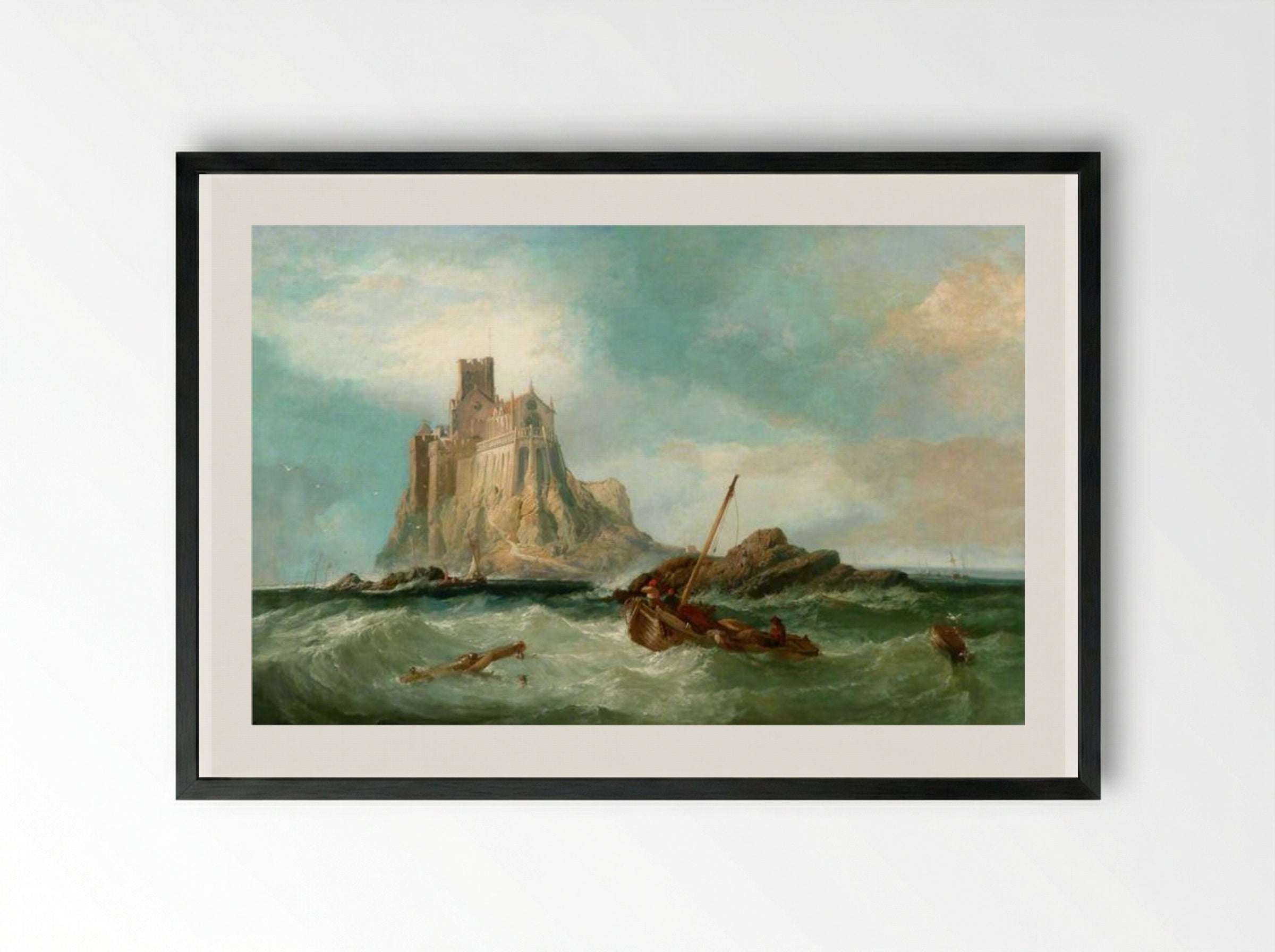 St Michael's Mount - James Webb - Framed Print Black