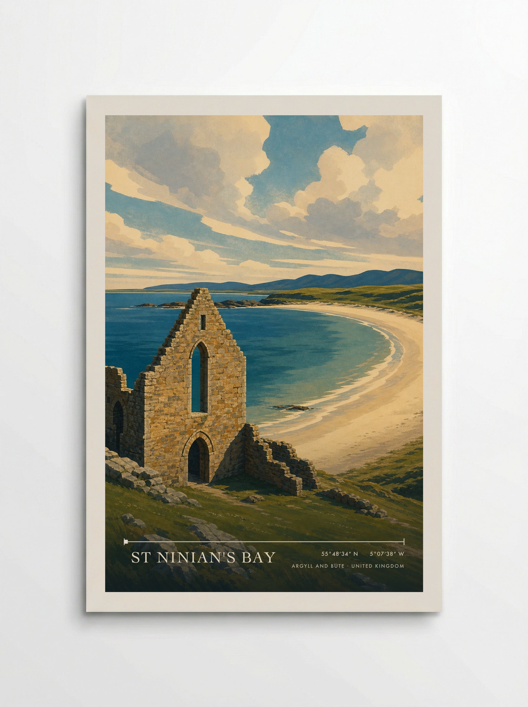 St Ninian's Bay Argyll and Bute United Kingdom Travel Poster - Poster