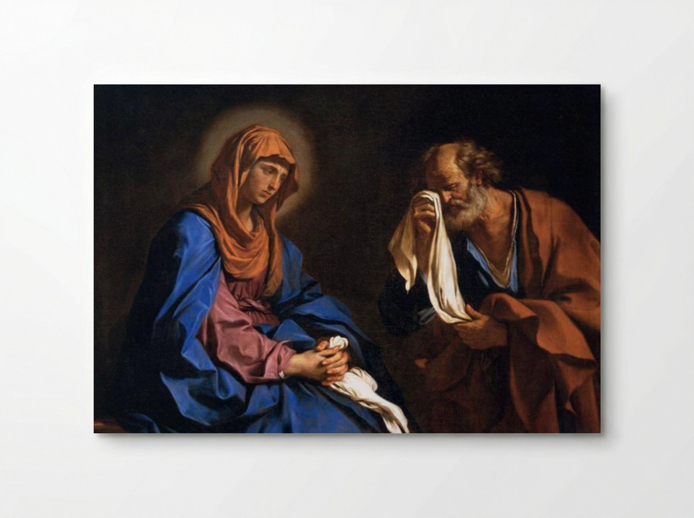 St Peter Weeping before the Virgin - Guercino - Poster
