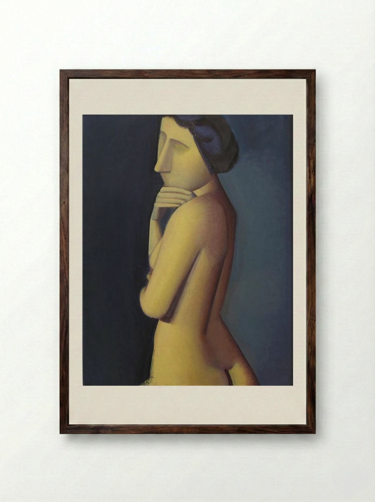 Stående Model - Vilhelm Lundstrøm - Framed Print Dark Wood
