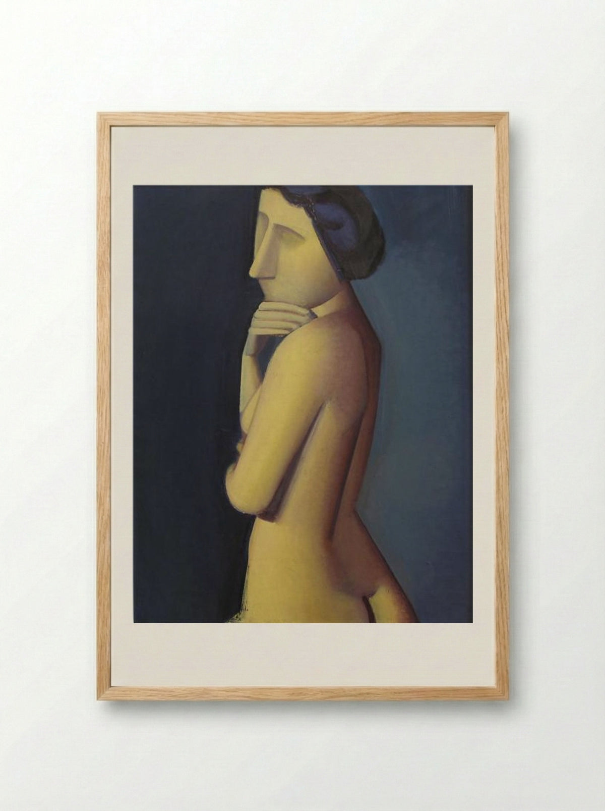 Stående Model - Vilhelm Lundstrøm - Framed Print Wood