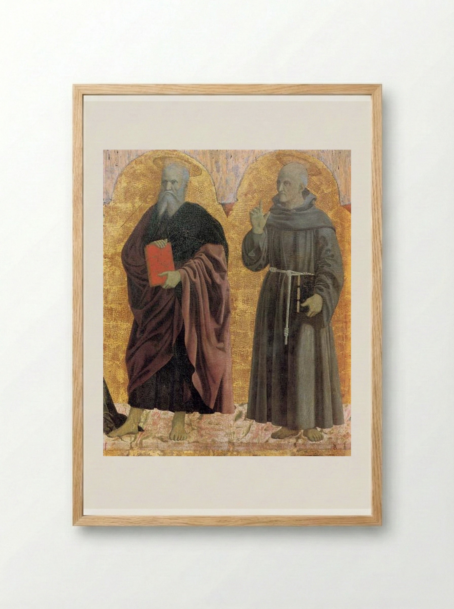 St. Andrew and St. Bernardino - Piero della Francesca - Framed Print Wood
