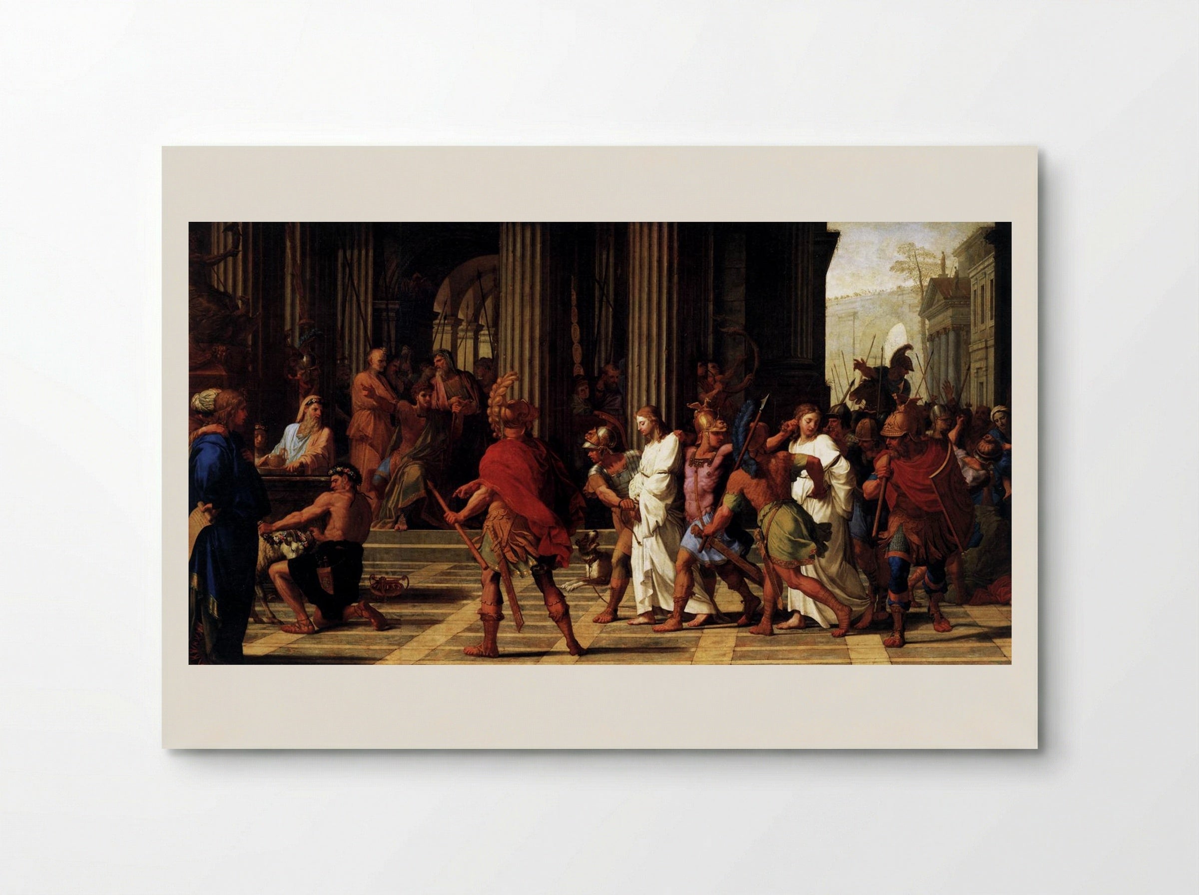St. Gervase and St. Protase Brought before Anastasius - Eustache Le Sueur - Poster