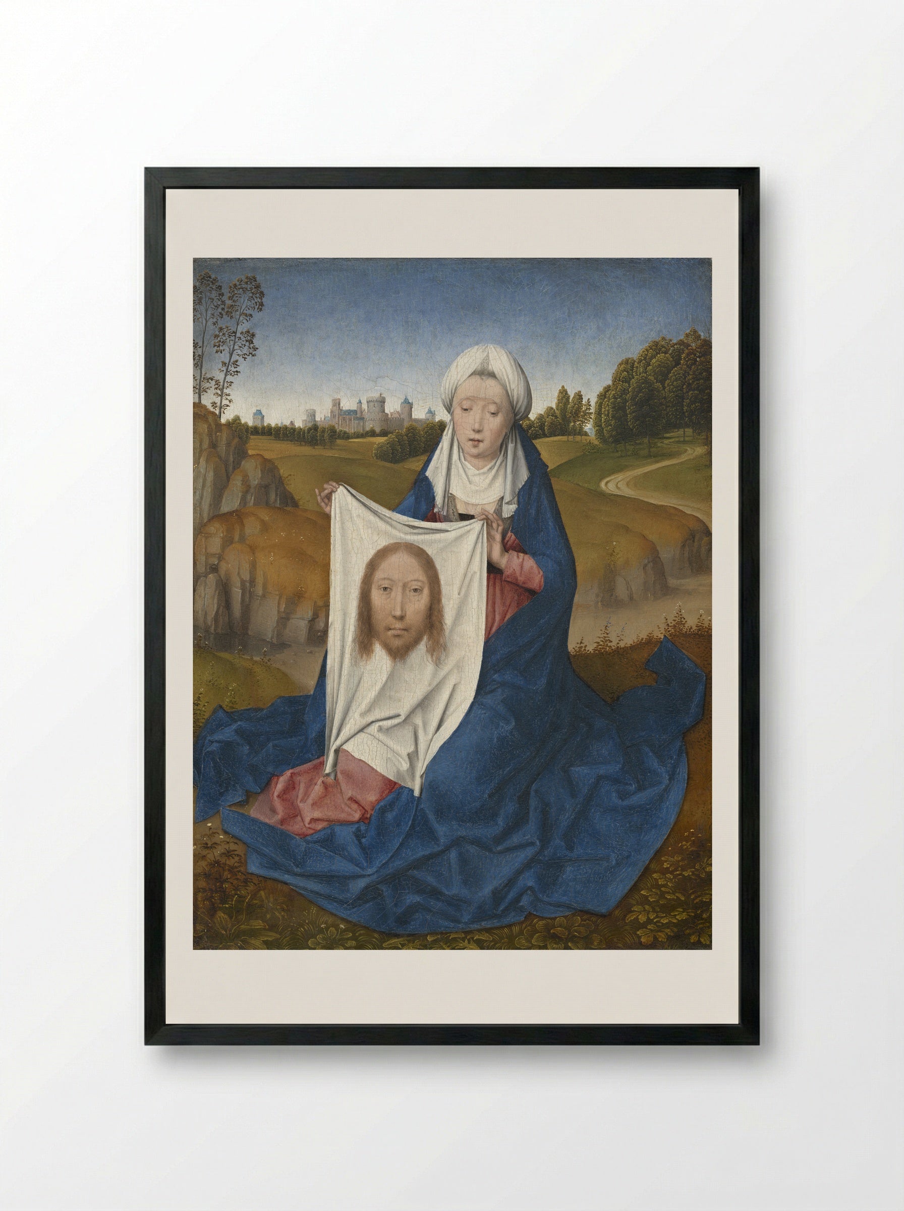St. Veronica - Hans Memling - Framed Print Black