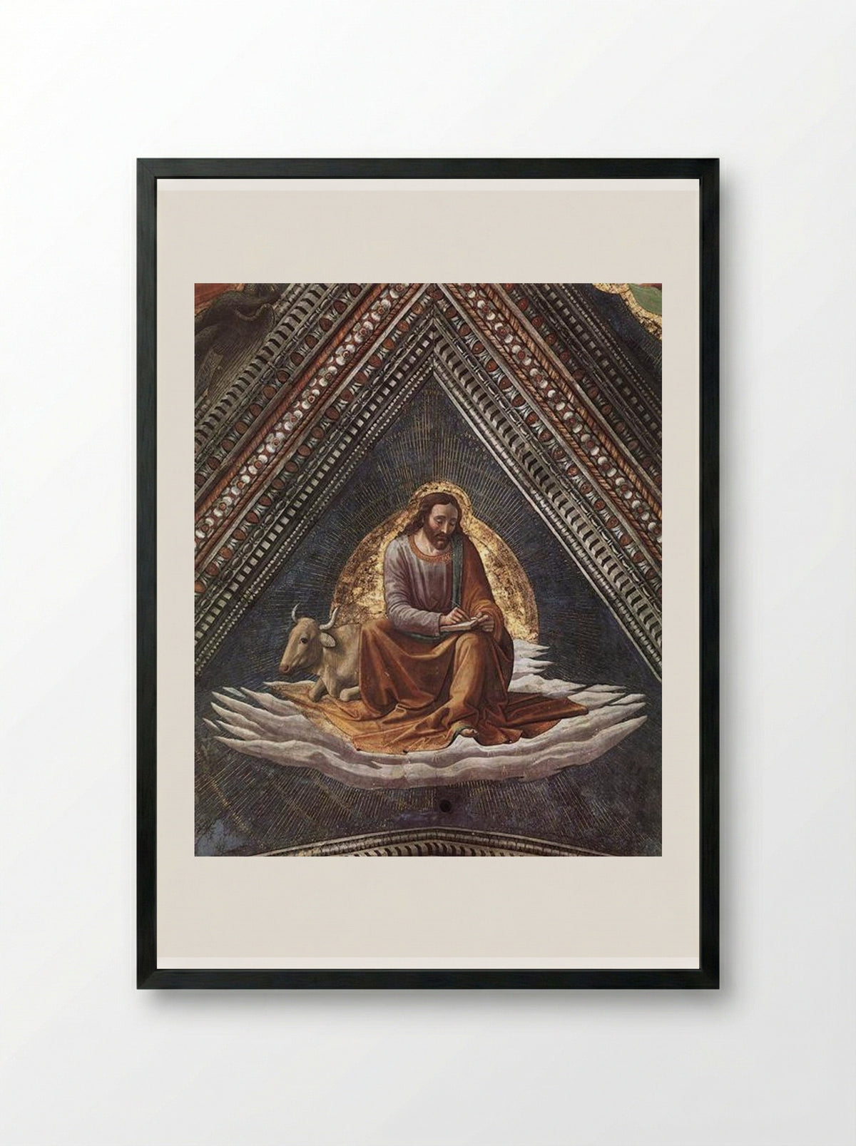 St. Luke - Domenico Ghirlandaio - Framed Print Black