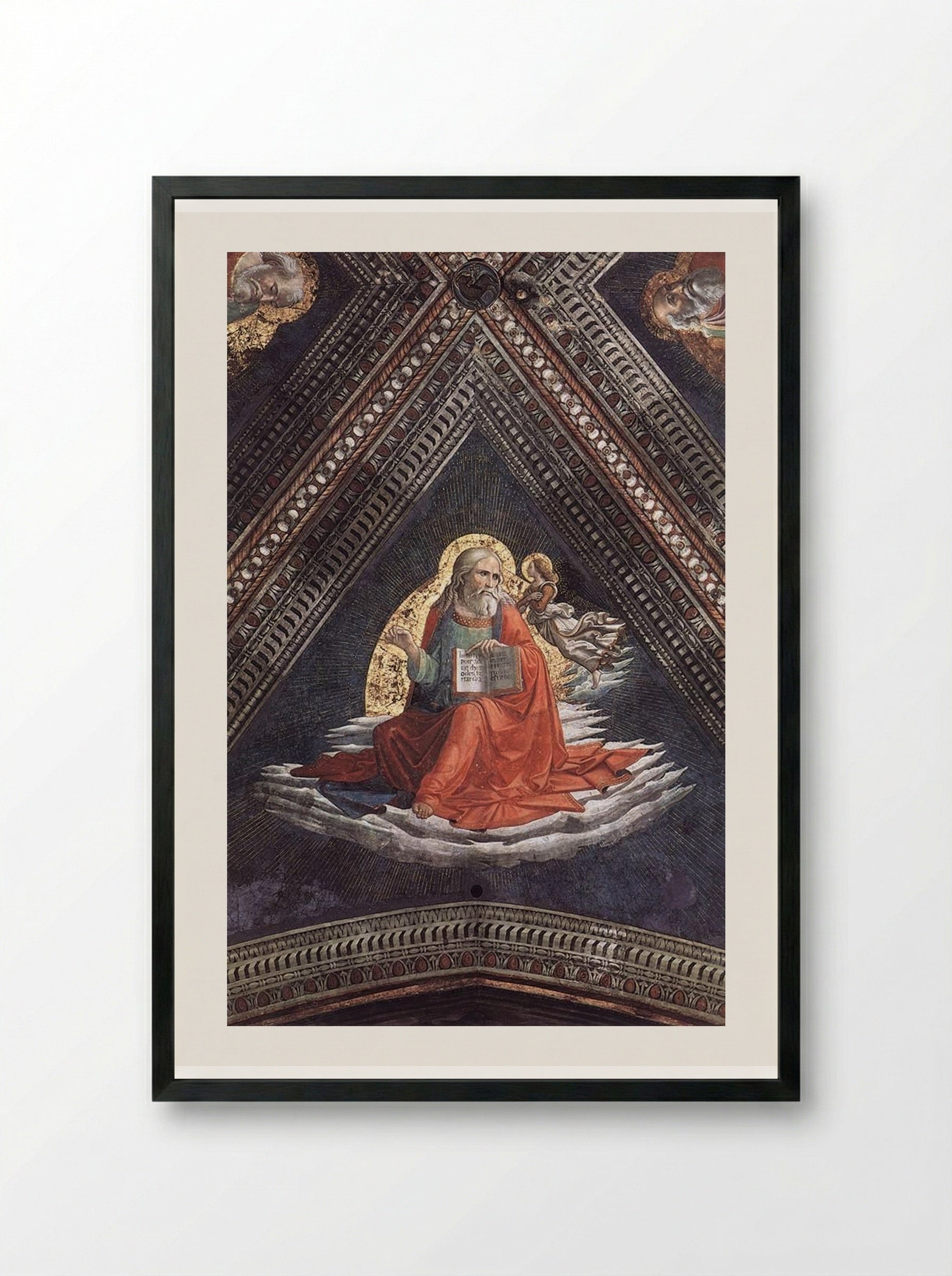 St. Matthew the Evangelist - Domenico Ghirlandaio - Framed Print Black