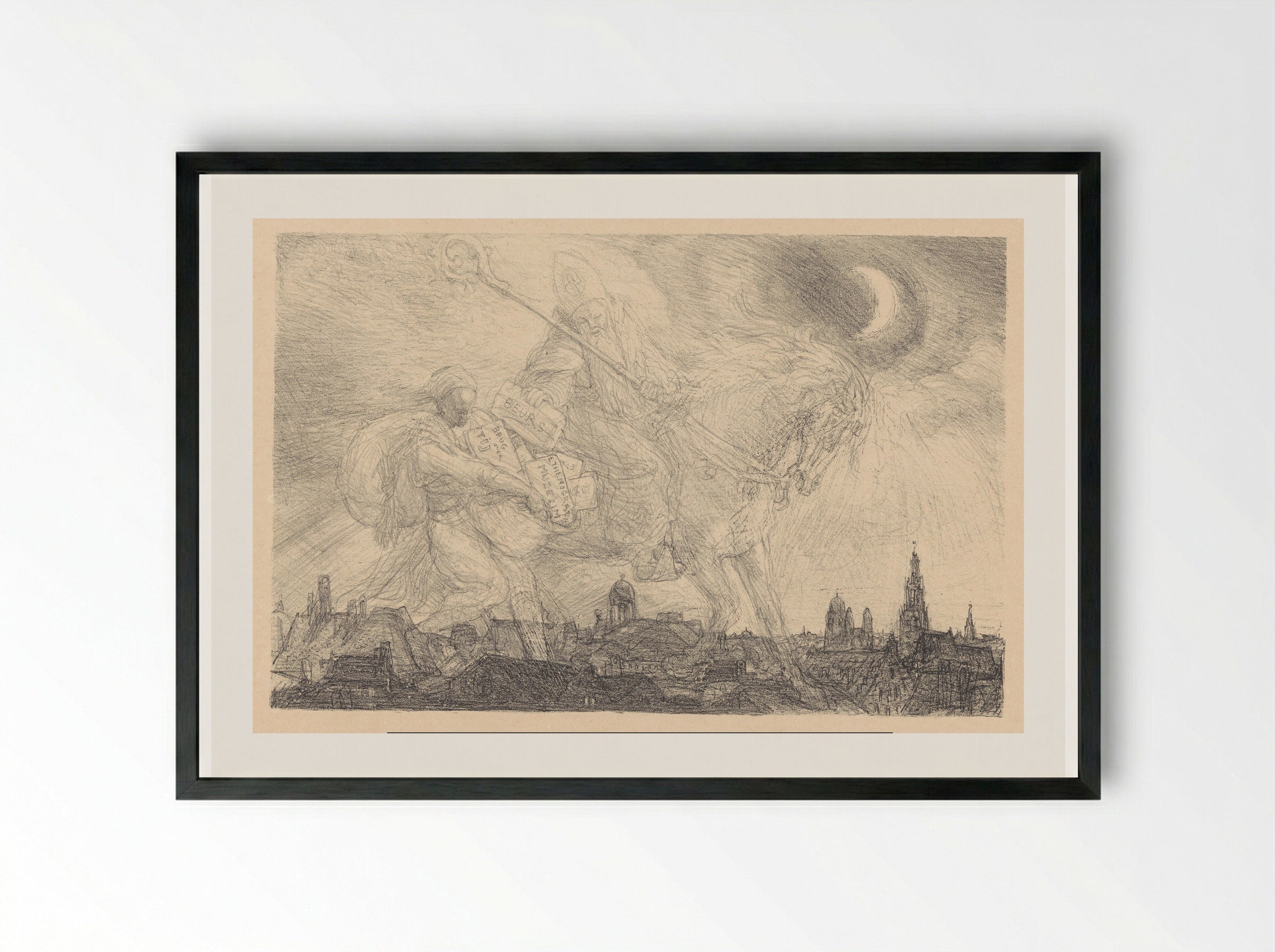 St. Nikolaas te Amsterdam - Marius Bauer - Framed Print Black
